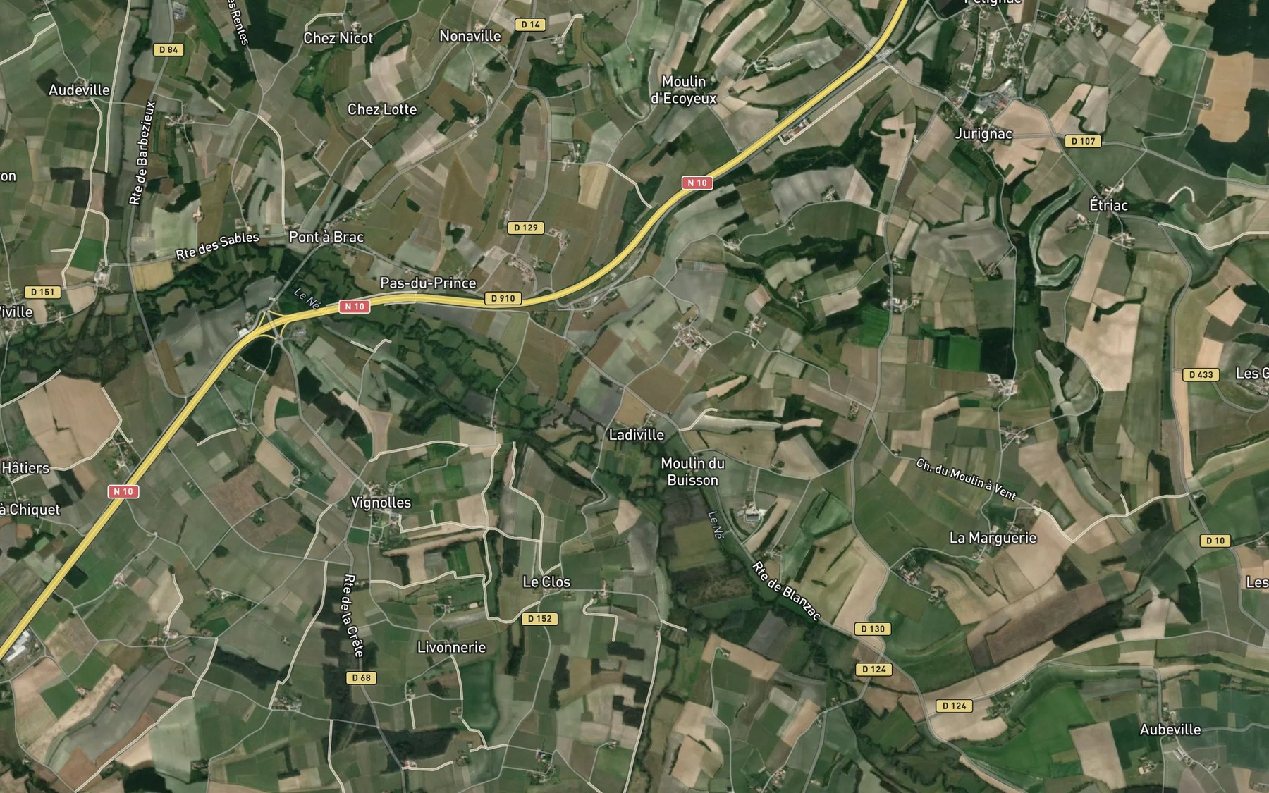 Satellite map of the Maury