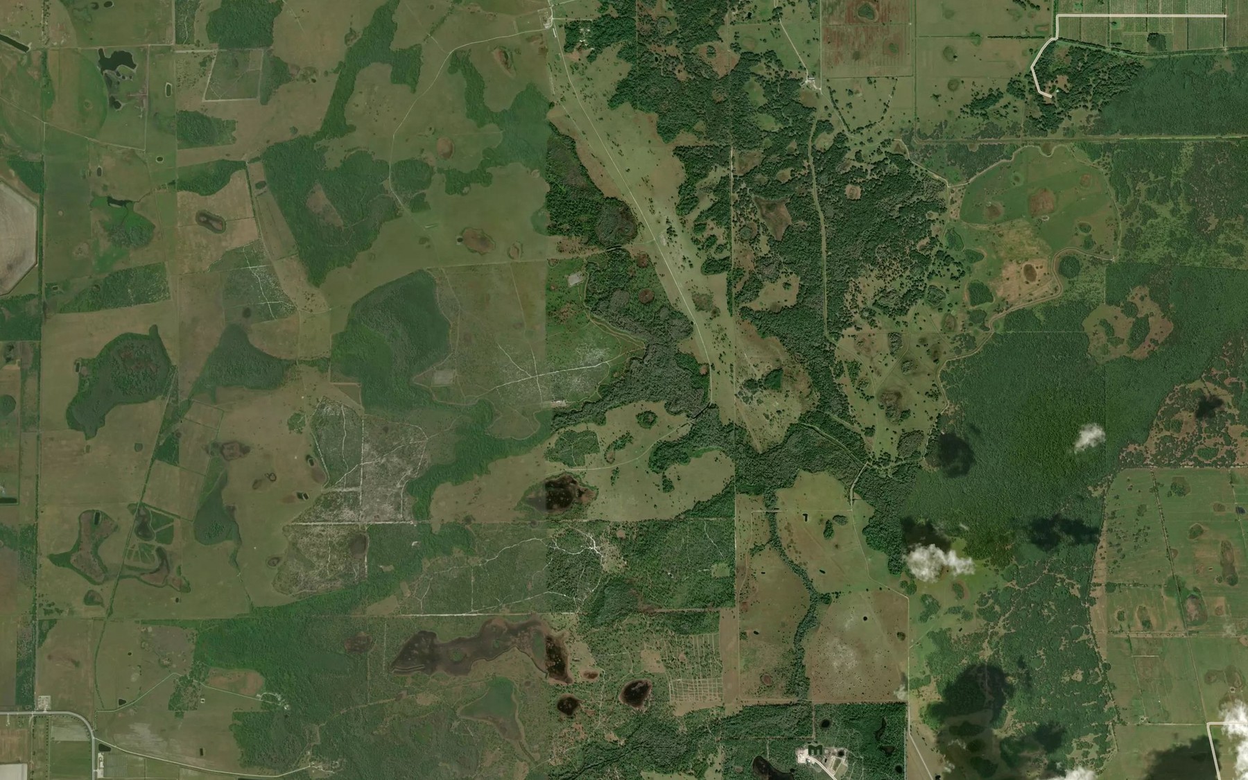 Satellite map of the Cow Creek