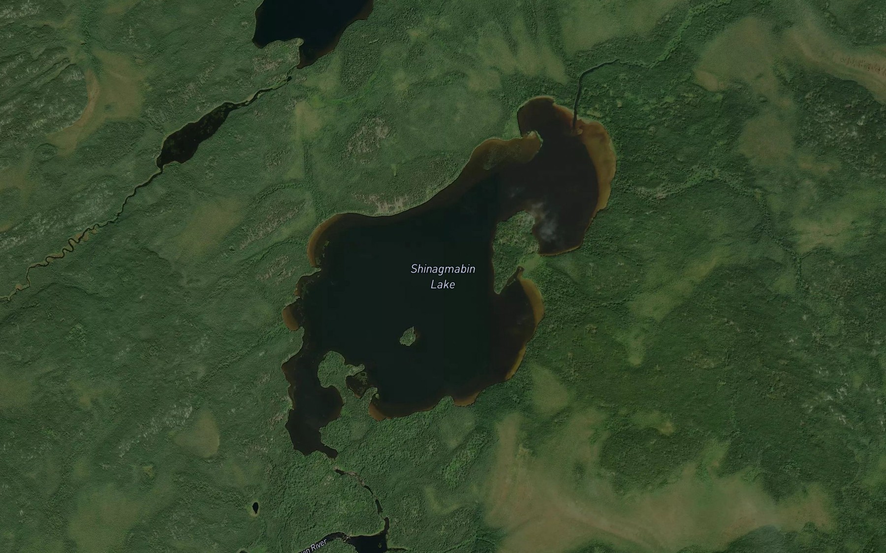 Satellite map of the Shinagmabin Lake