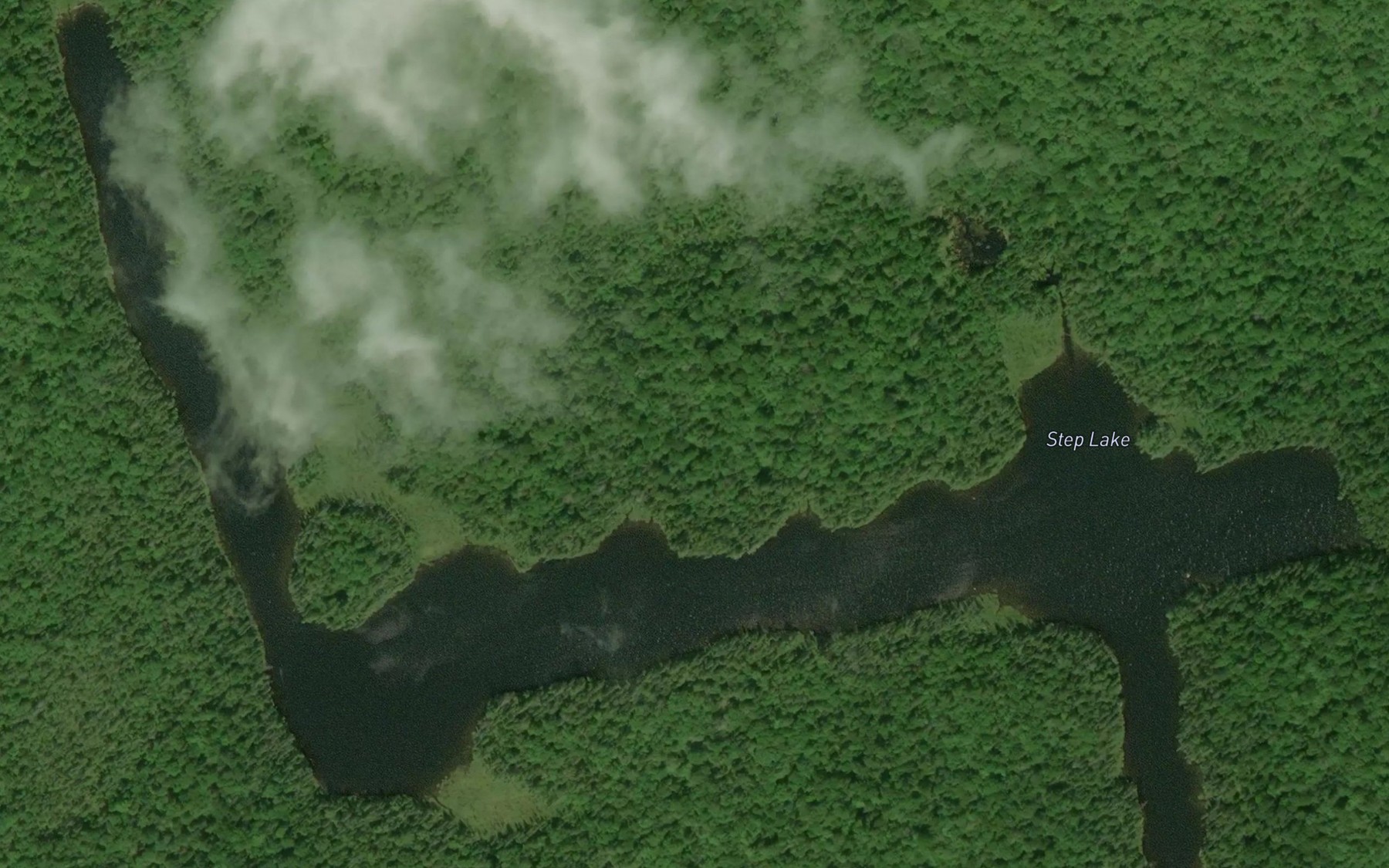 Satellite map of the Step Lake