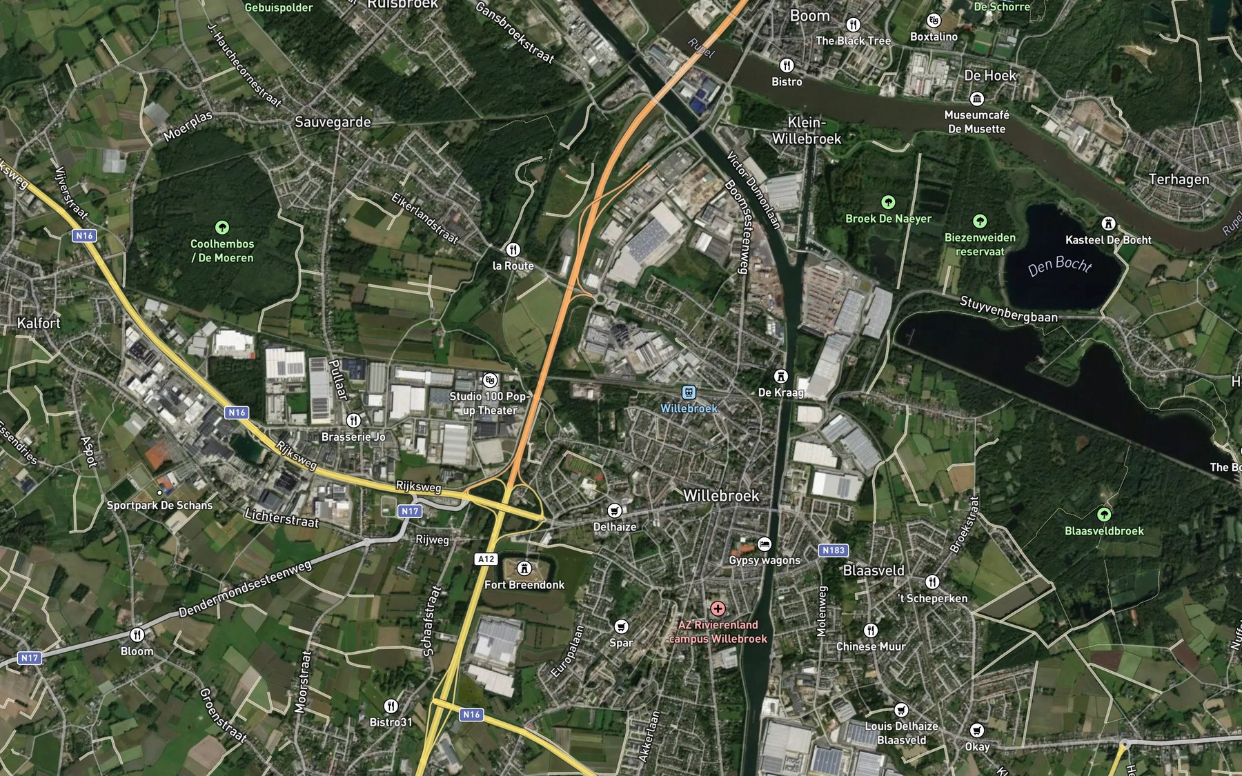 Satellite map of the Leibeek