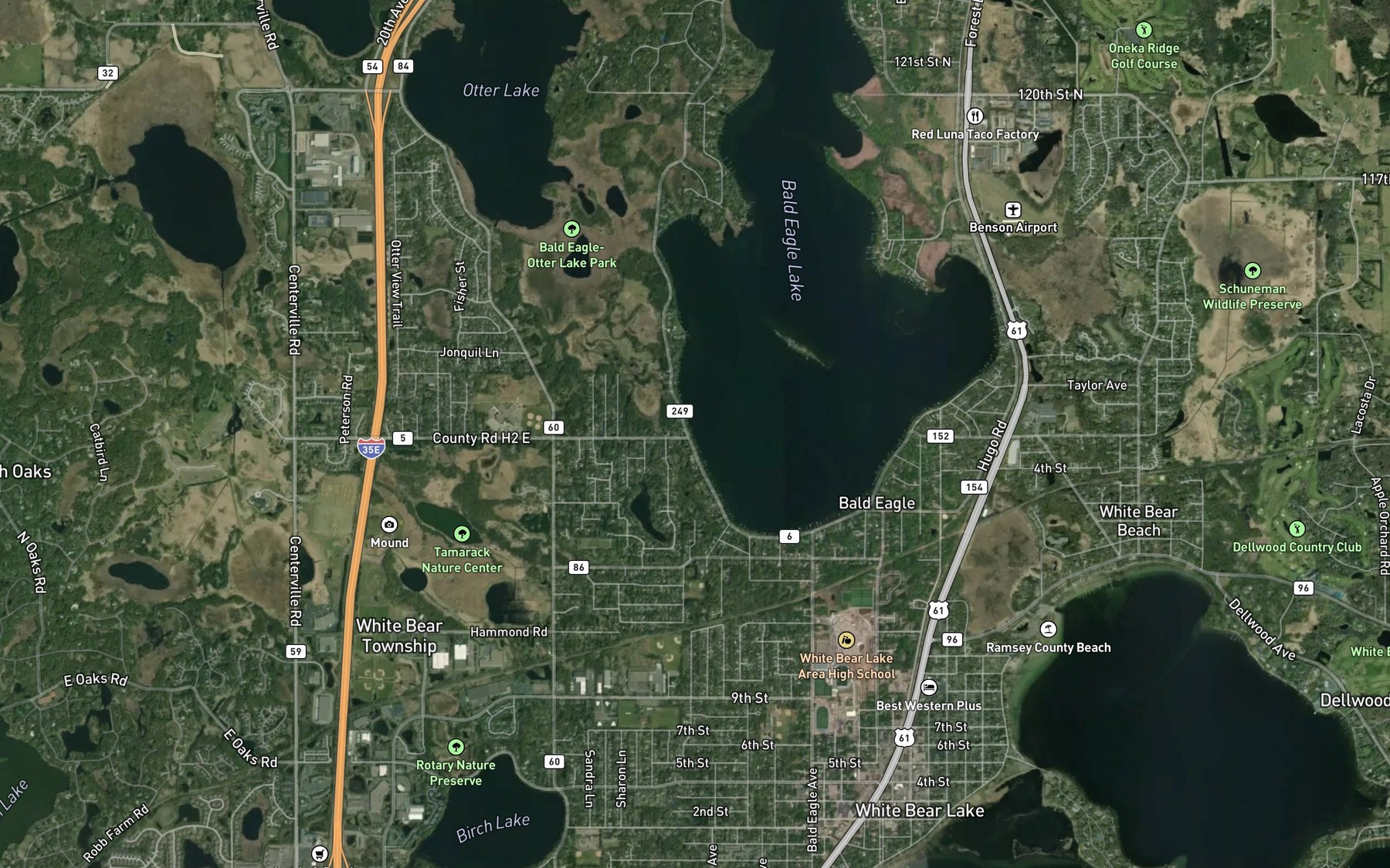 Satellite map of the Spot 4