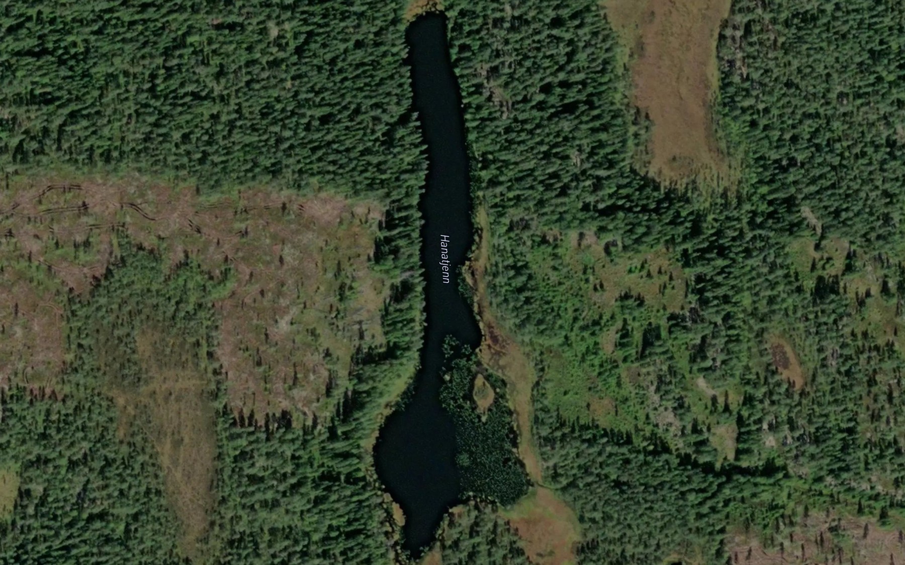 Satellite map of the Hanatjern