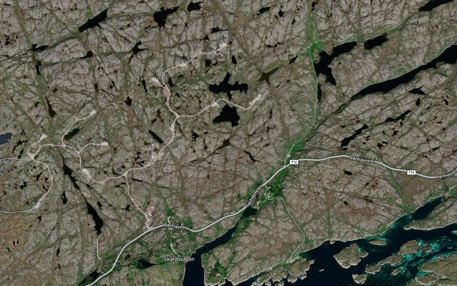 Satellite map of the Steindamvatnet