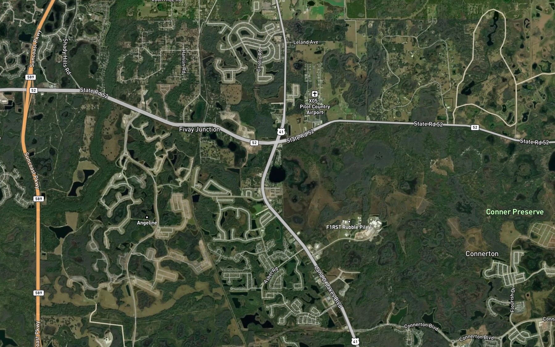 Satellite map of the Green Lake
