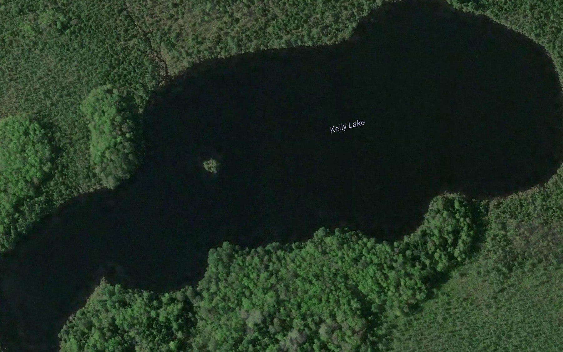 Satellite map of the Kelly Lake
