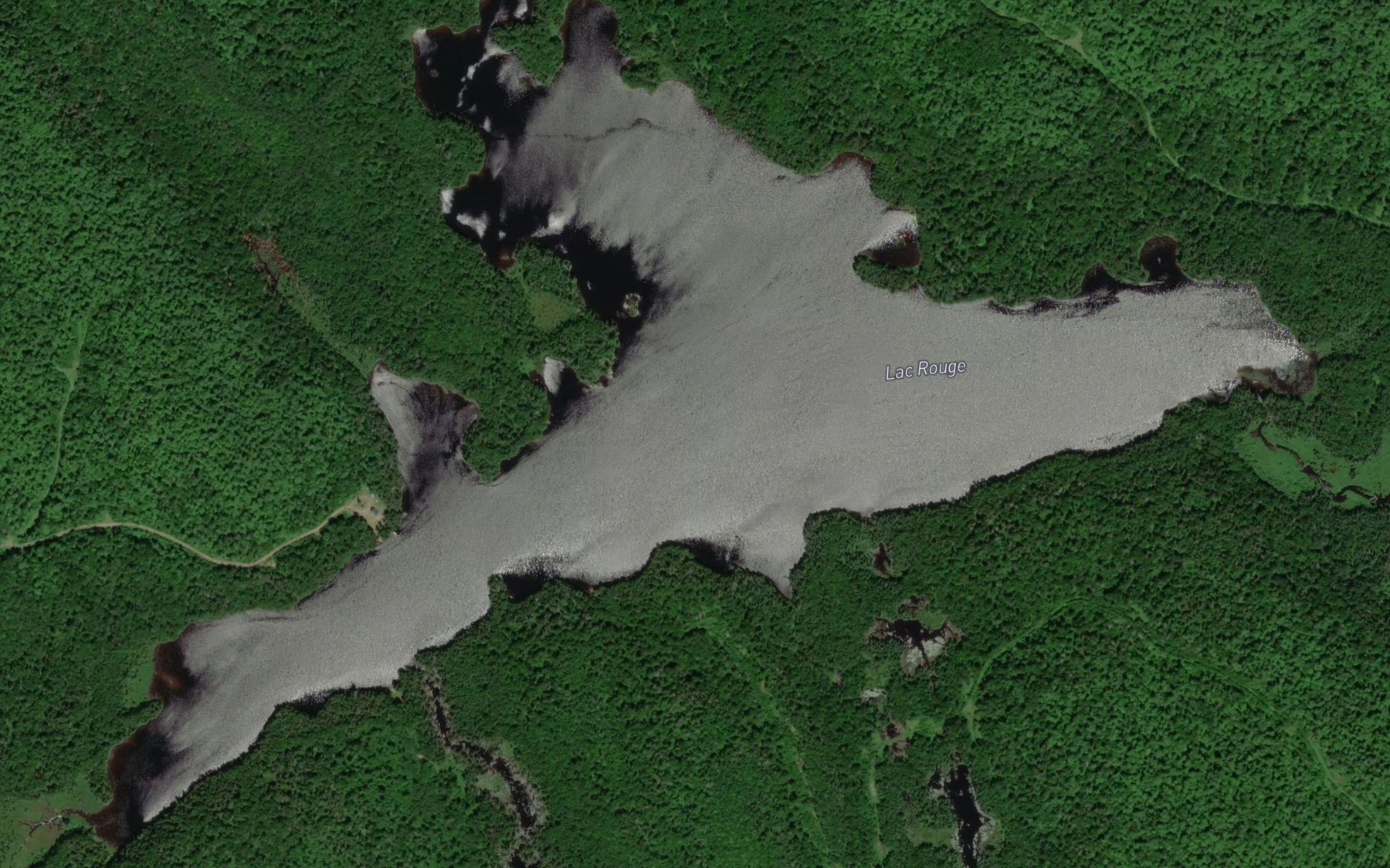 Satellite map of the Lac Rouge