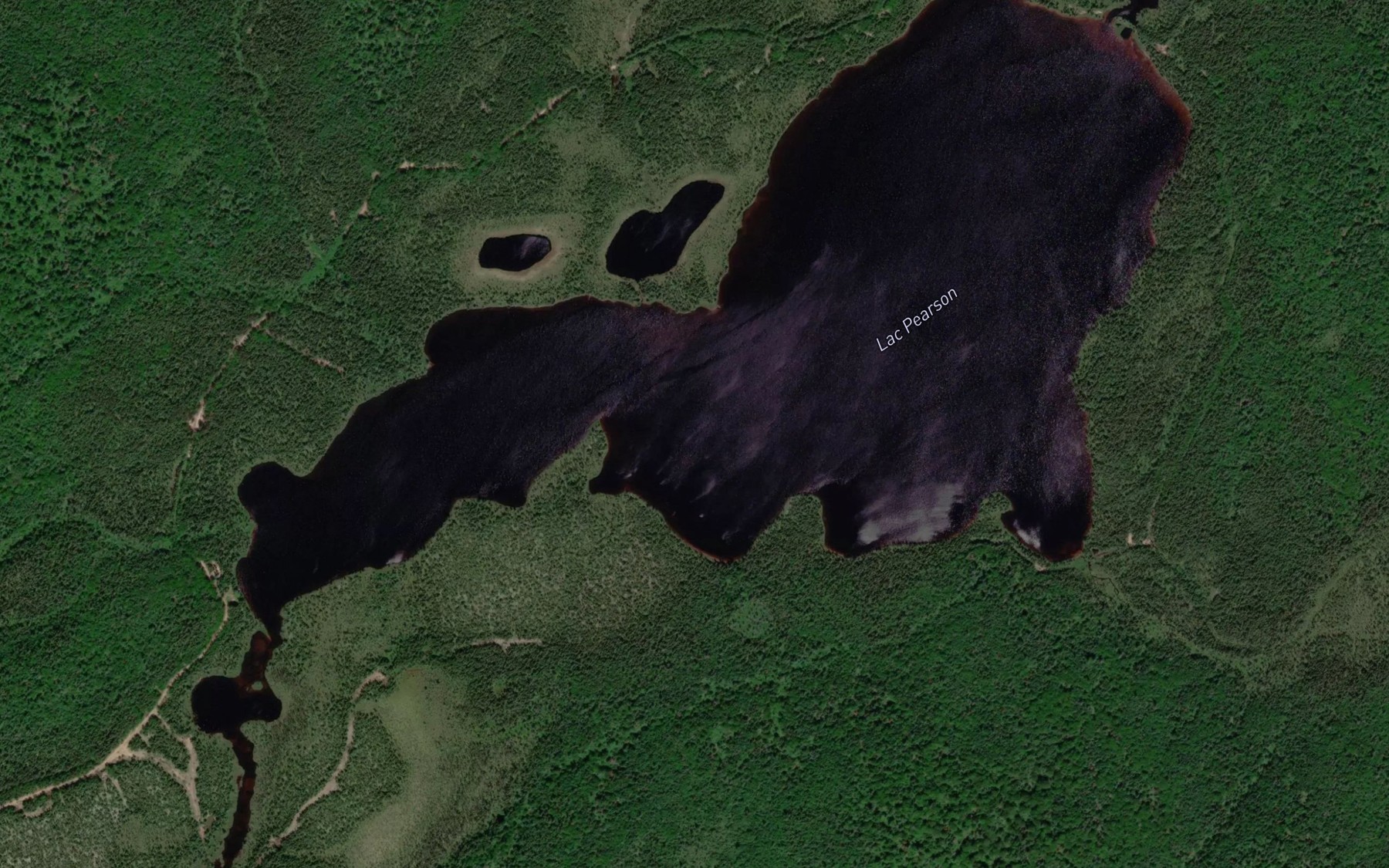 Satellite map of the Lac Pearson