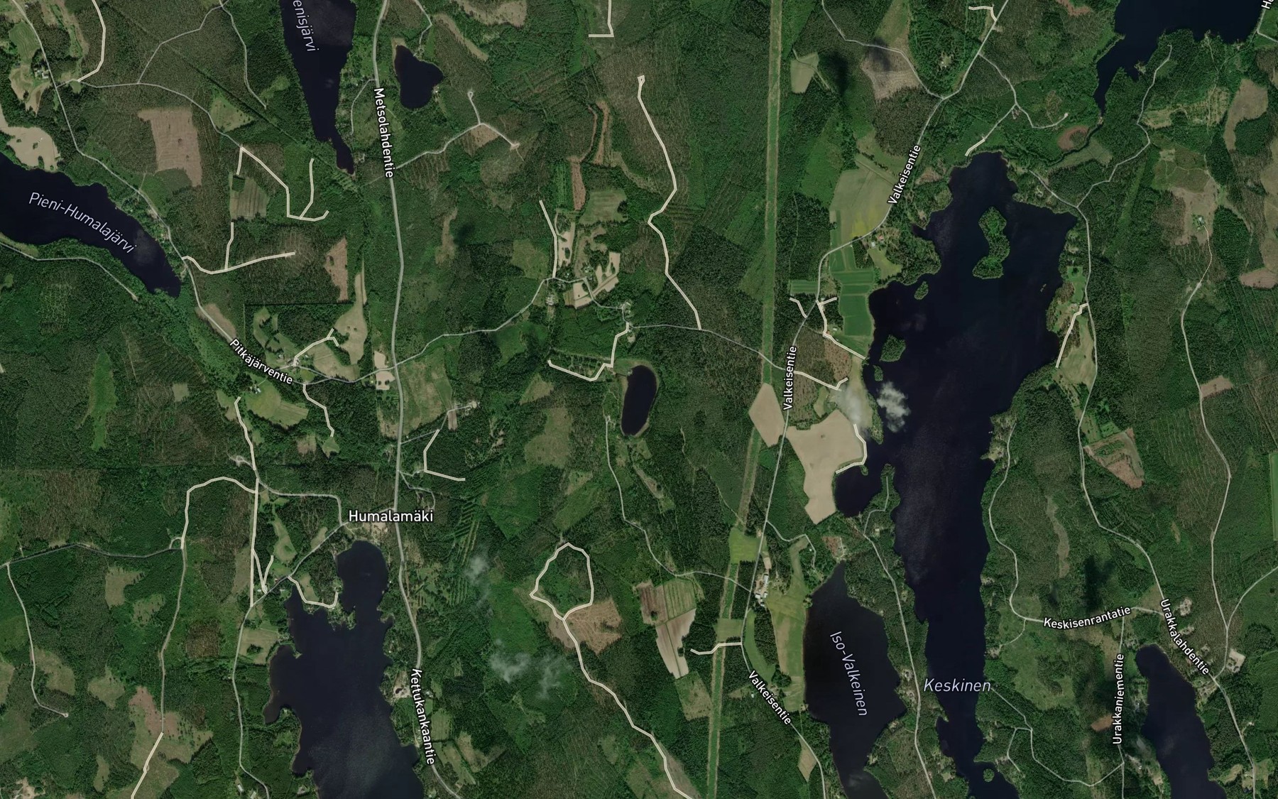 Satellite map of the Pieni-Valkeinen