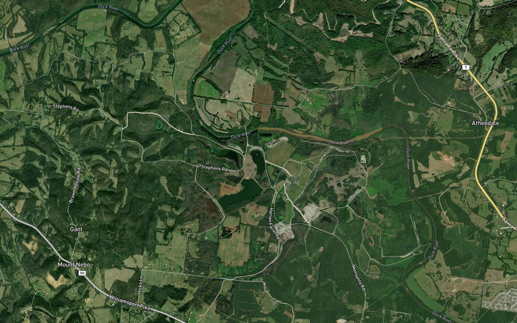 Satellite map of the Tailings Pond Number Two