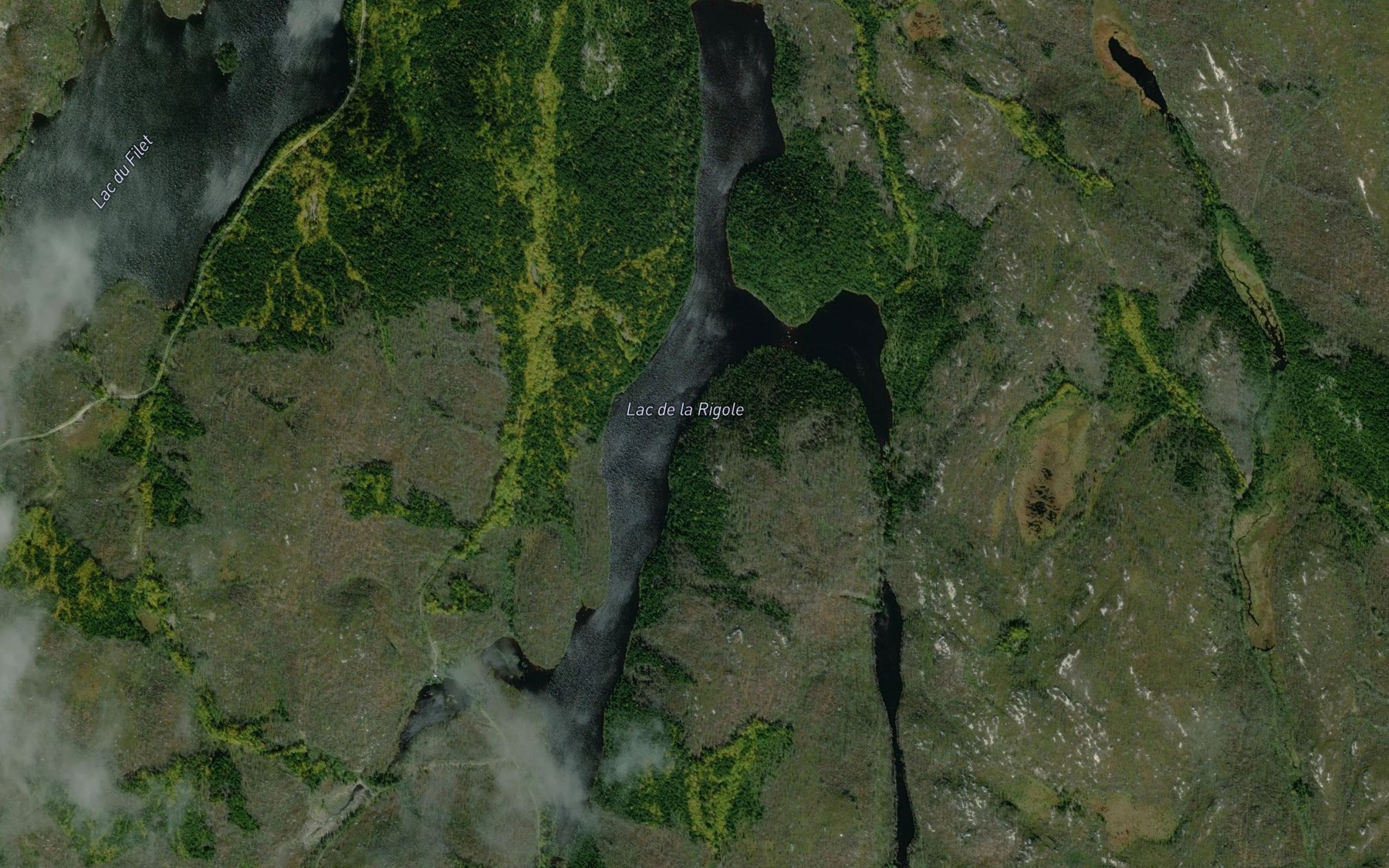 Satellite map of the Lac de la Rigole