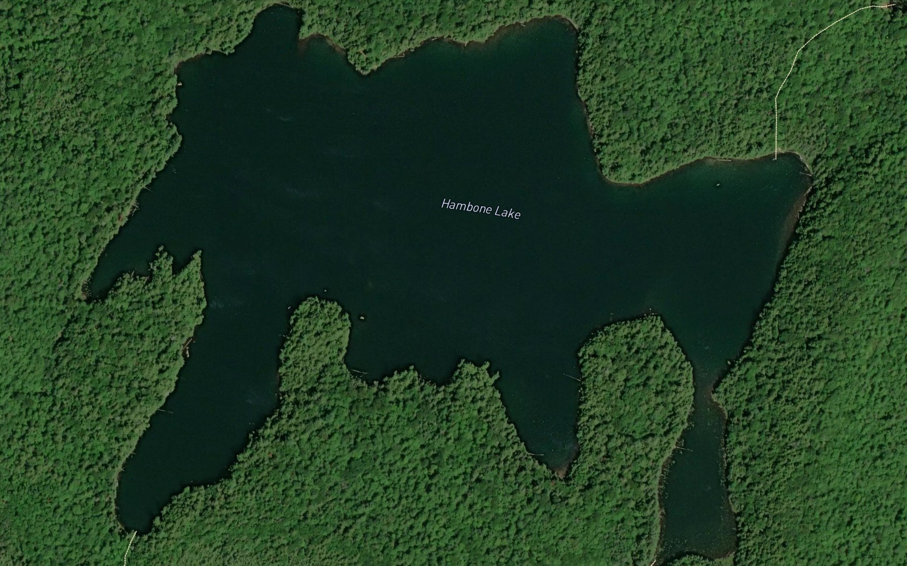 Satellite map of the Hambone Lake
