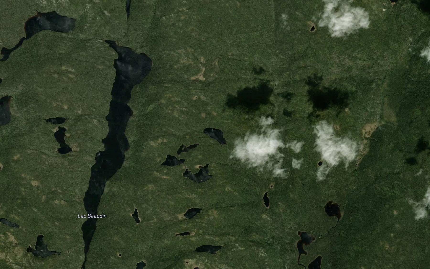 Satellite map of the Lac Langon