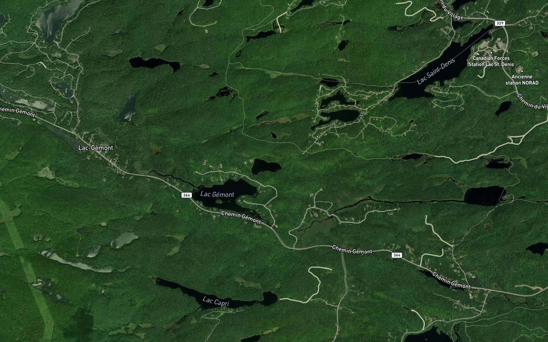 Satellite map of the Lac Dupagne
