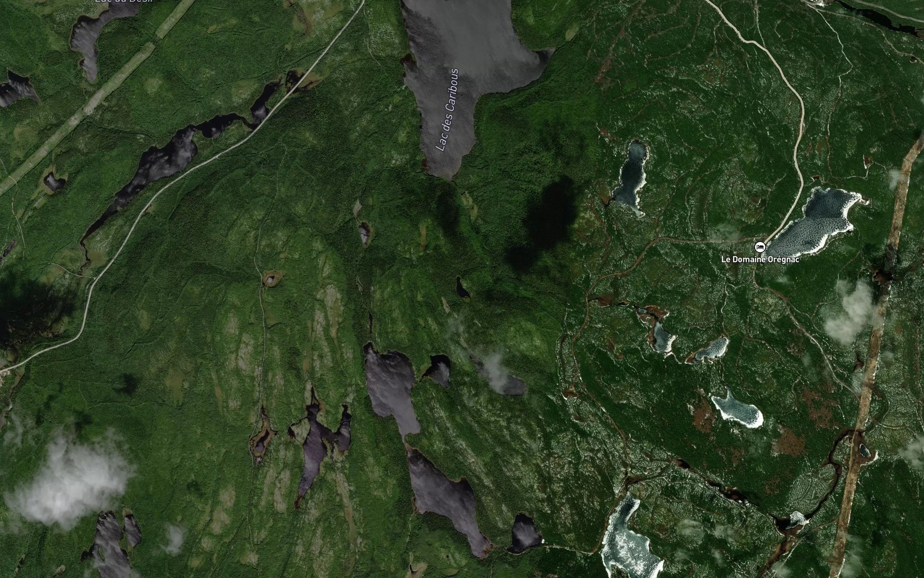 Satellite map of the Lac de la Cote