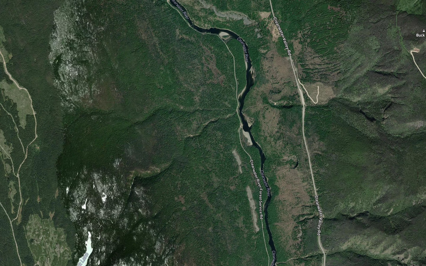 Satellite map of the Garter Creek