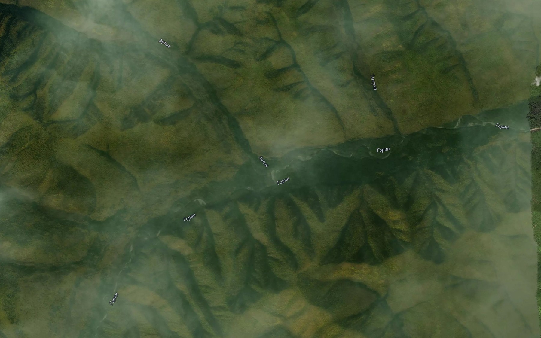 Satellite map of the Artyk