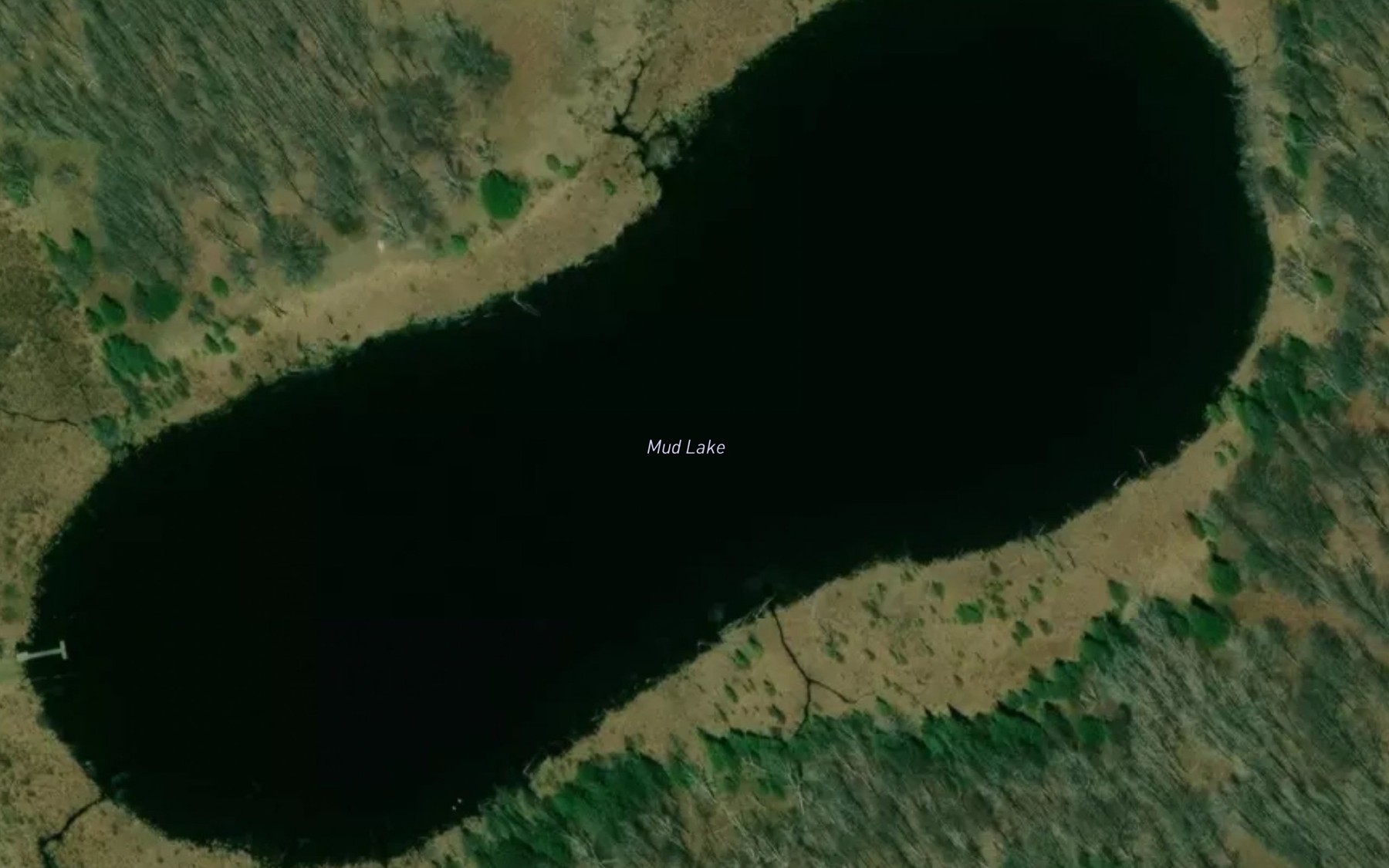Satellite map of the Mud Lake