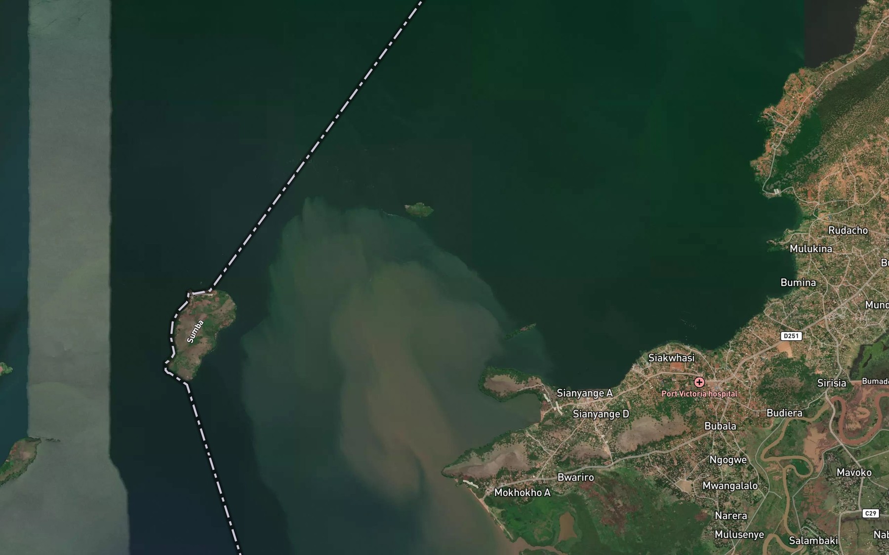 Satellite map of the Sumba Channel