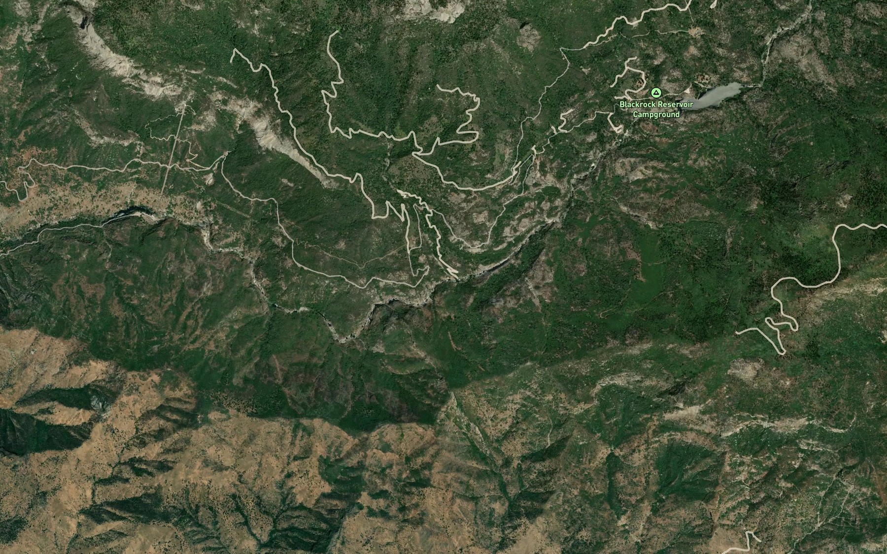 Satellite map of the Weir Creek