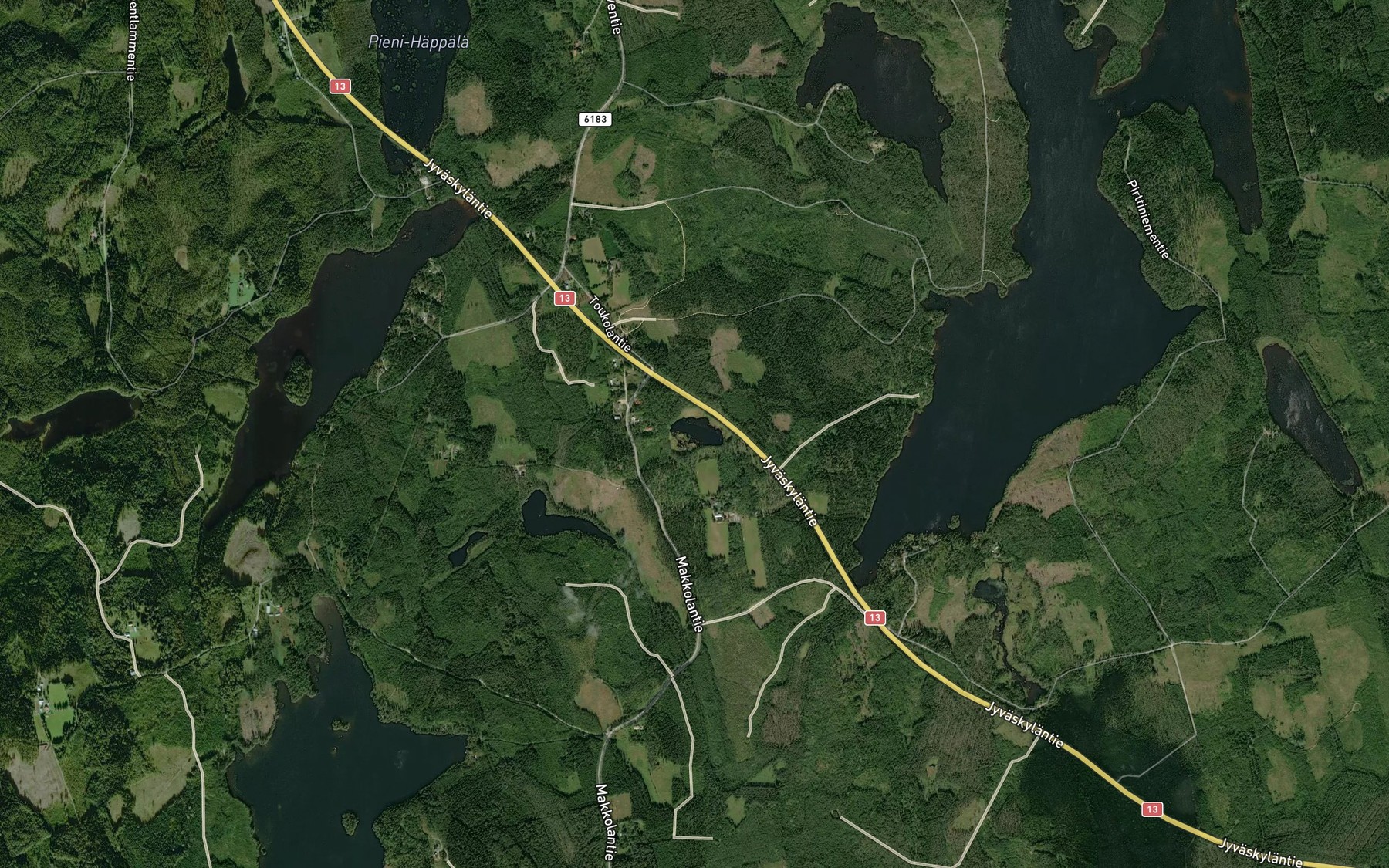 Satellite map of the Mustalampi