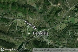 Satellite map of the Ferndale Creek