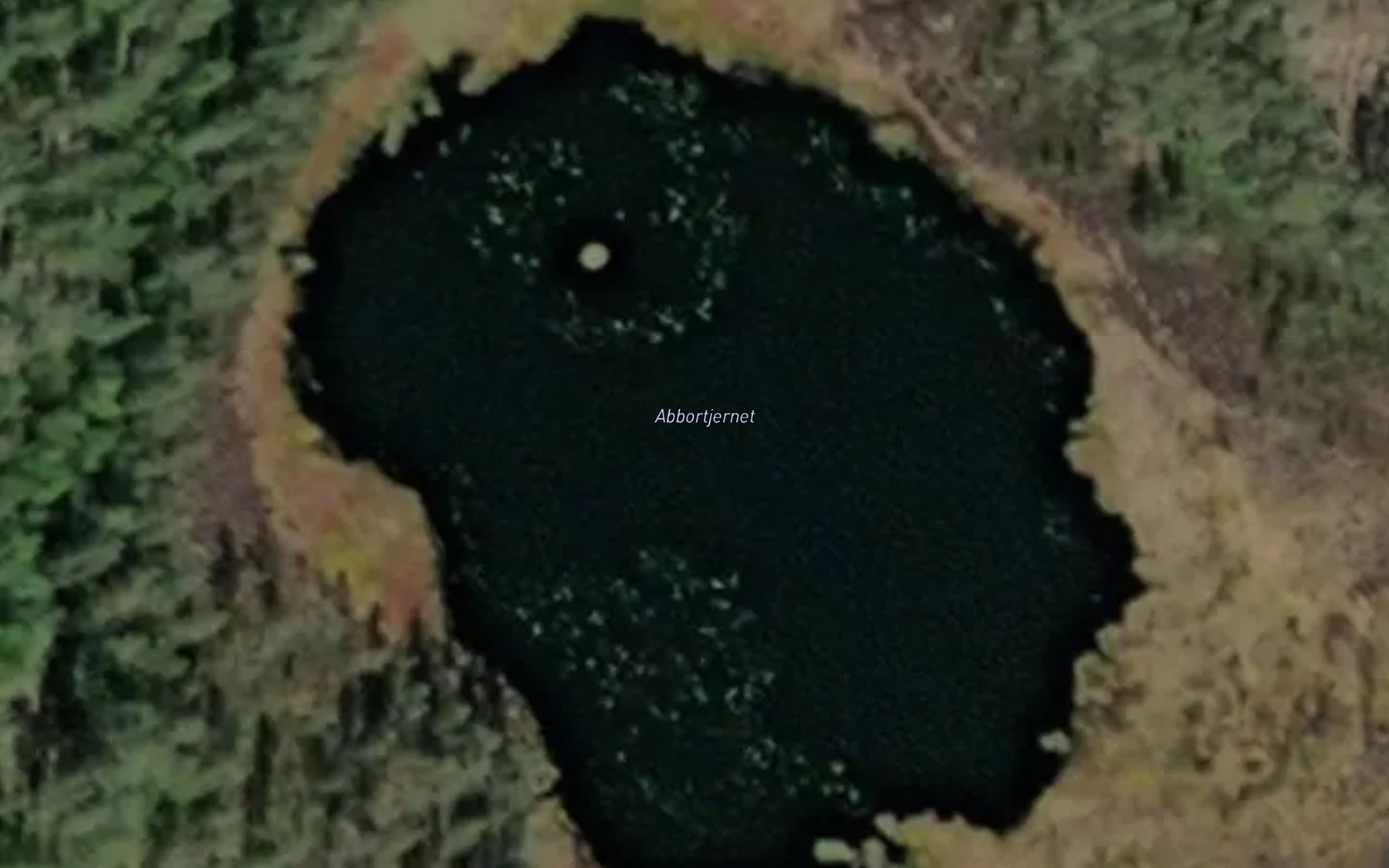 Satellite map of the Abortjernet