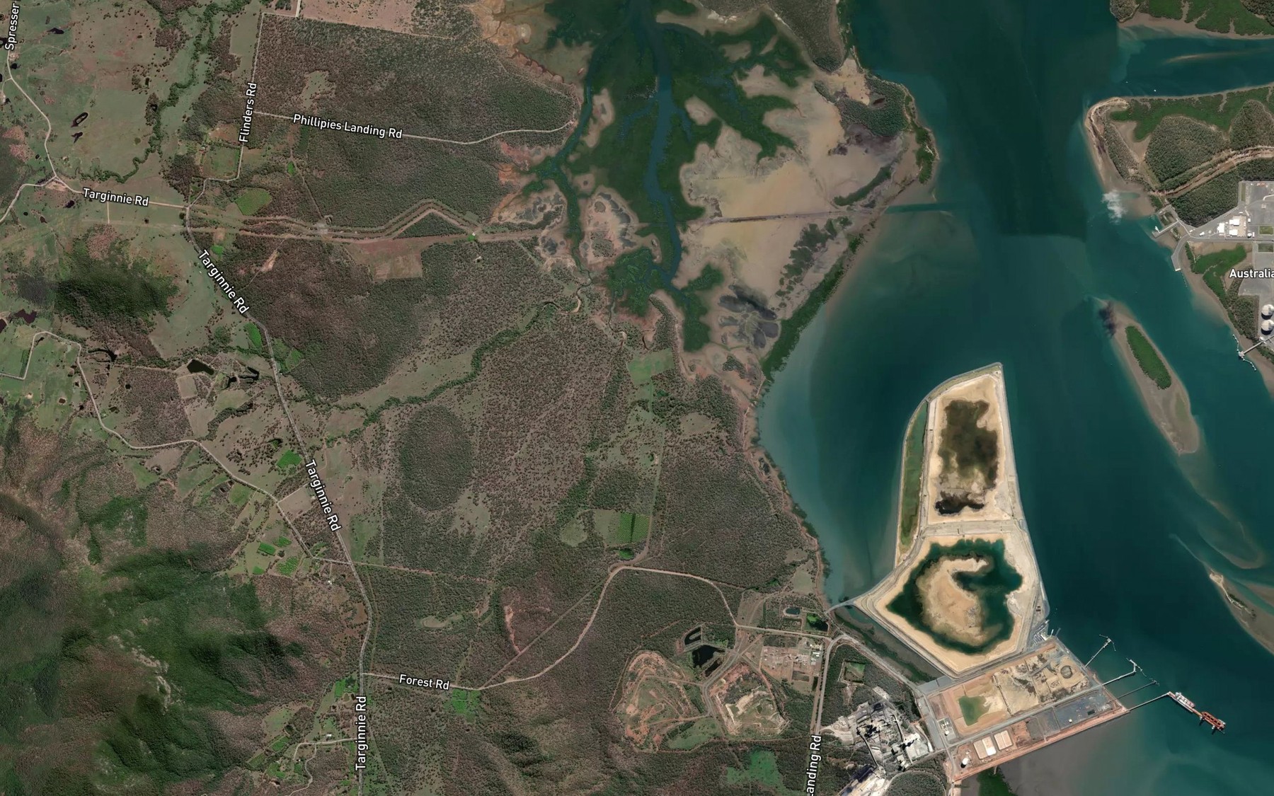 Satellite map of the Humpy Creek