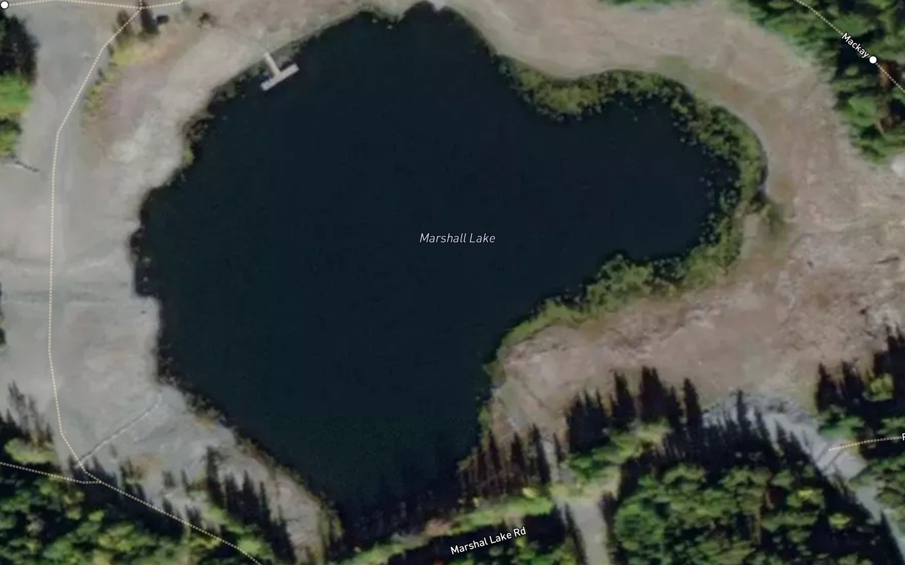 Satellite map of the Marshall Lake