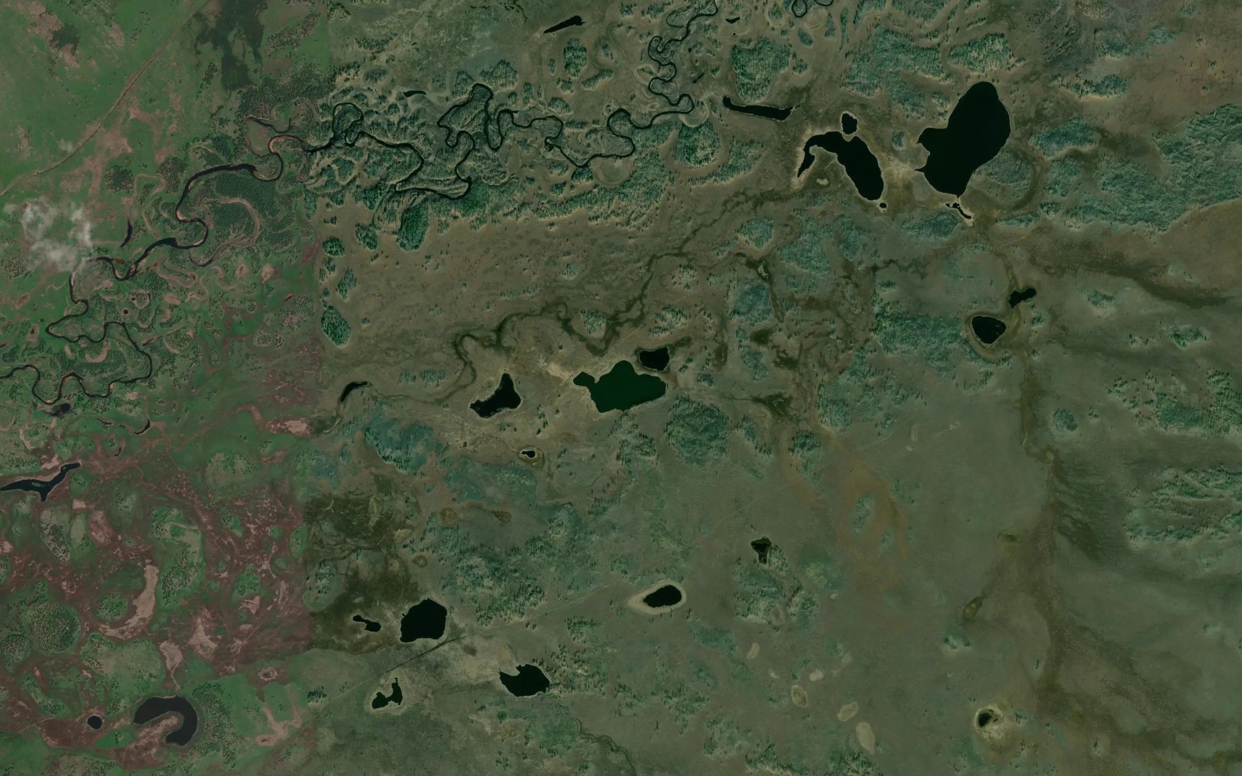 Satellite map of the Ozero Khuzherta