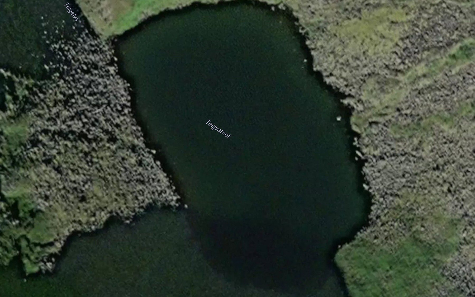 Satellite map of the Teigvatnet