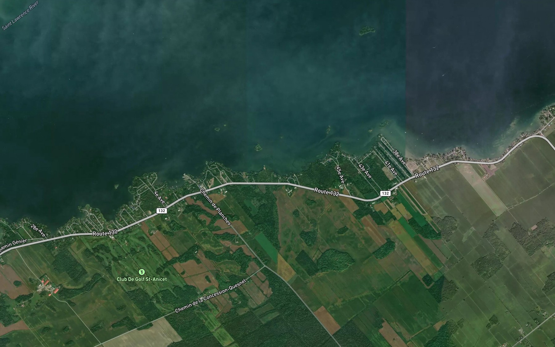 Satellite map of the Ruisseau Cousineau