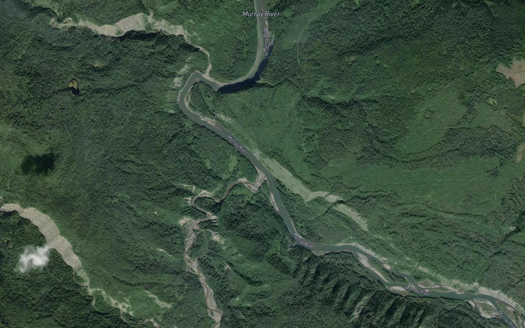 Satellite map of the Gwillim River