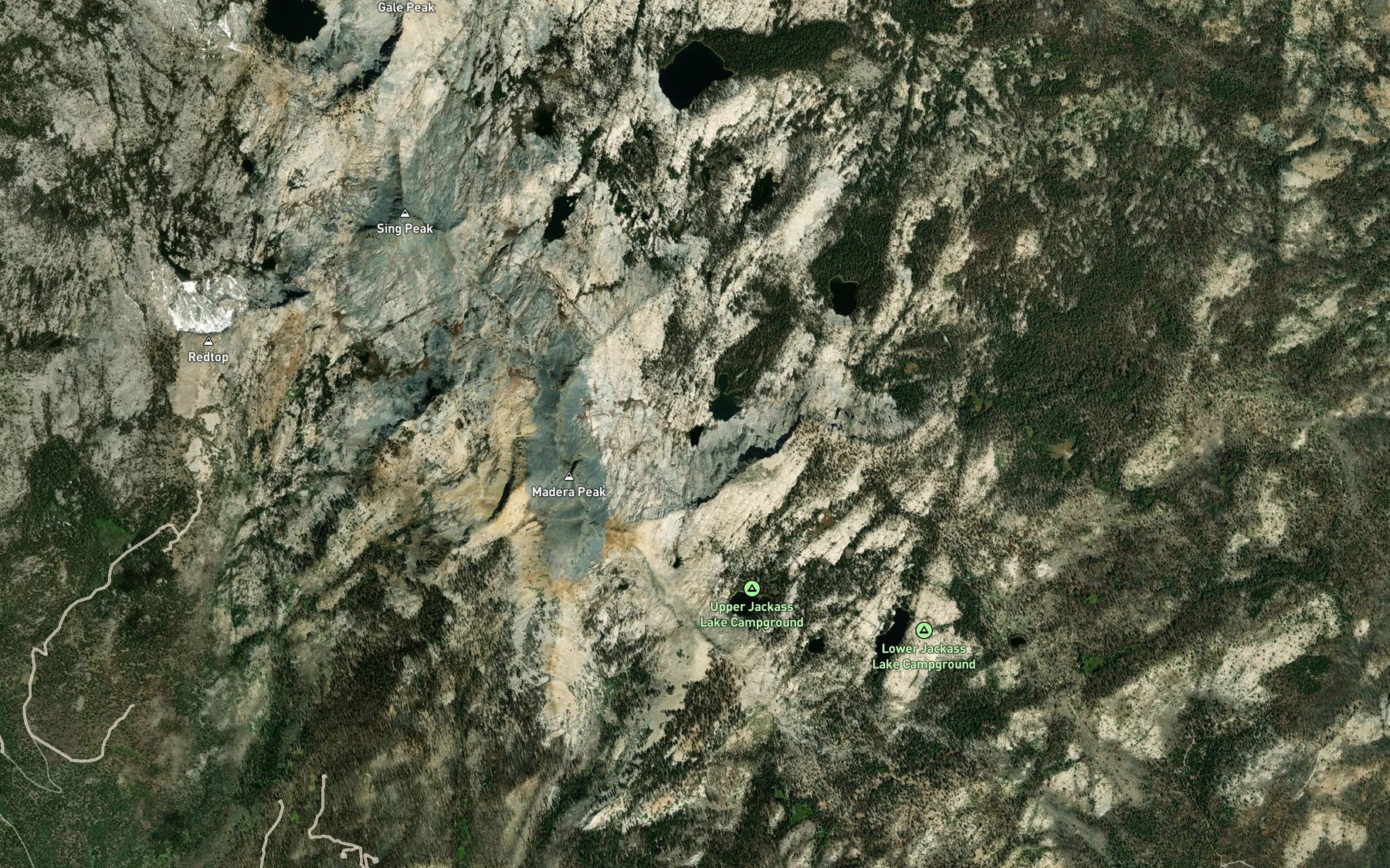 Satellite map of the Lady Lake