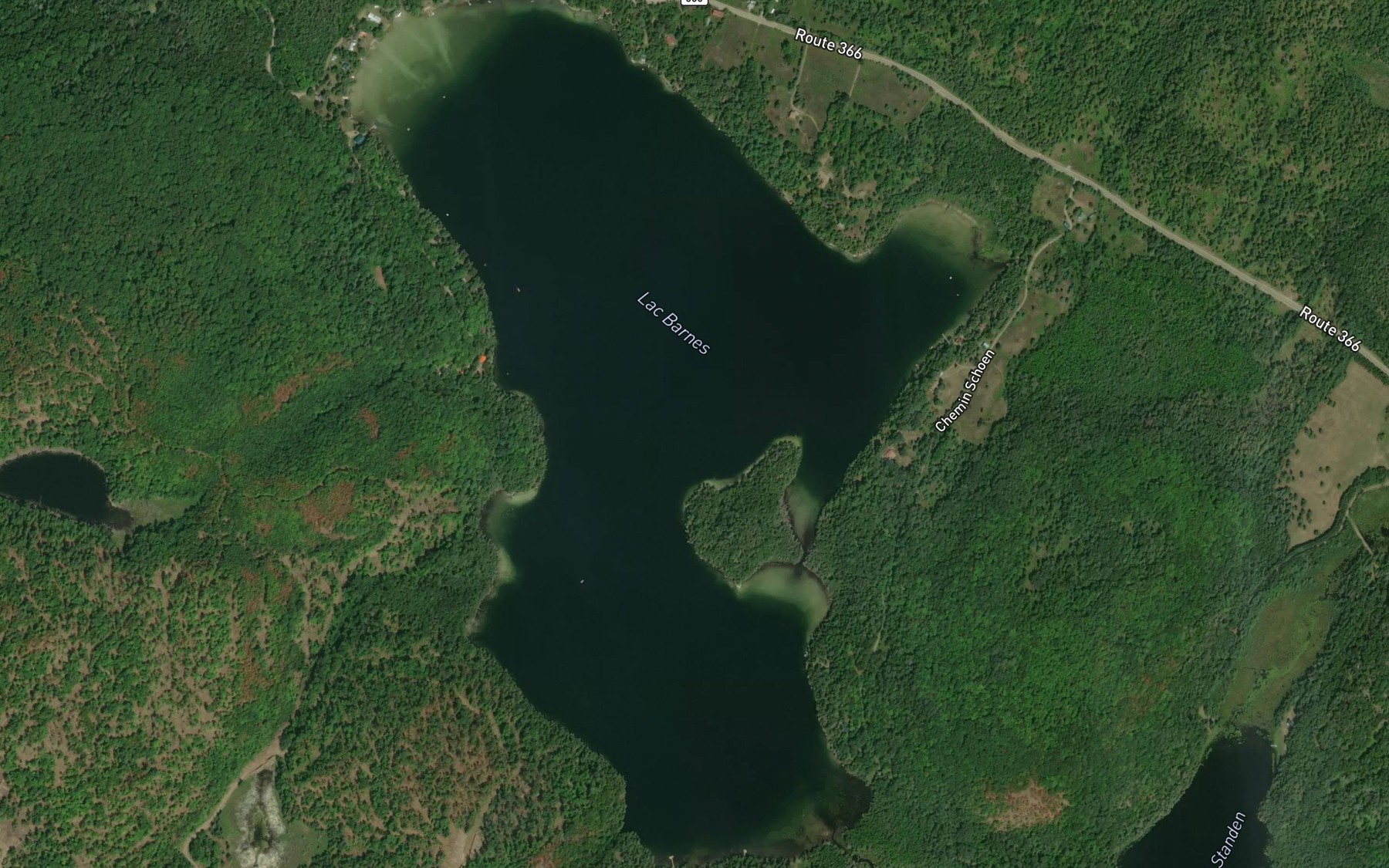 Satellite map of the Lac Barnes