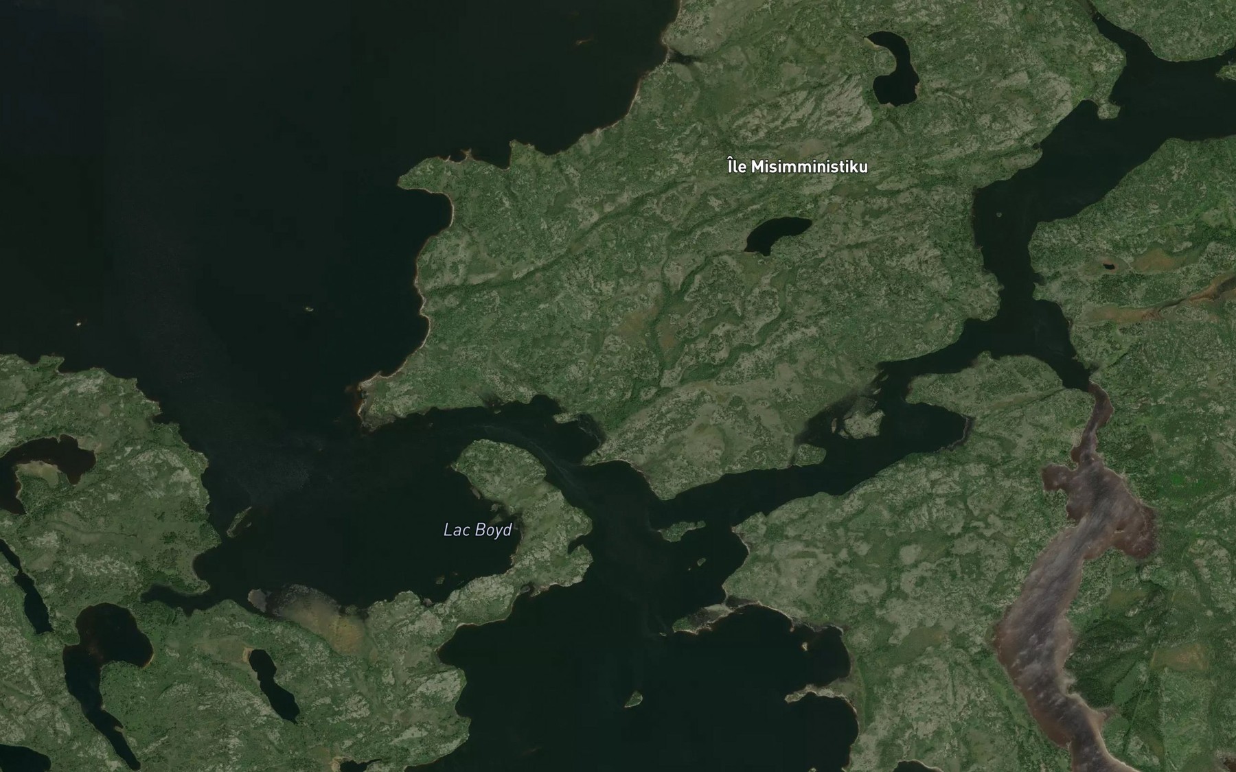 Satellite map of the Chenal Asipawikach