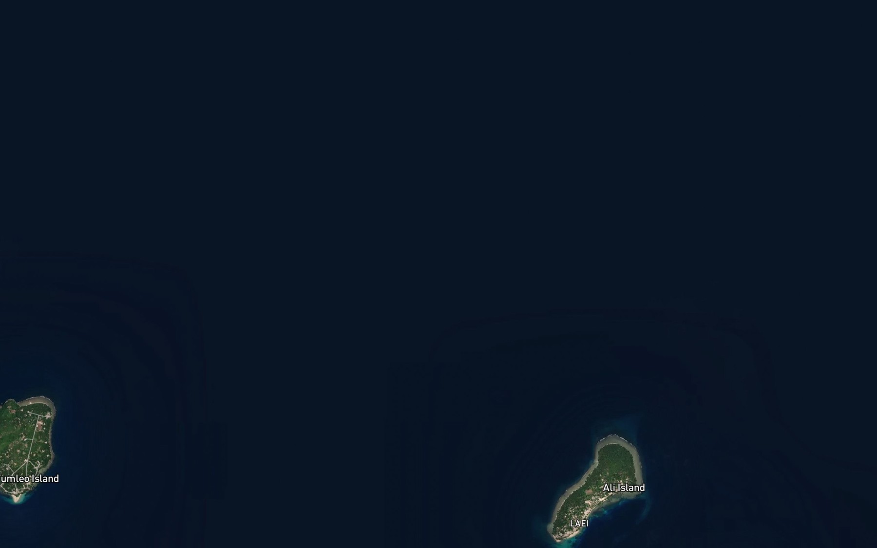 Satellite map of the Warrego Shoal