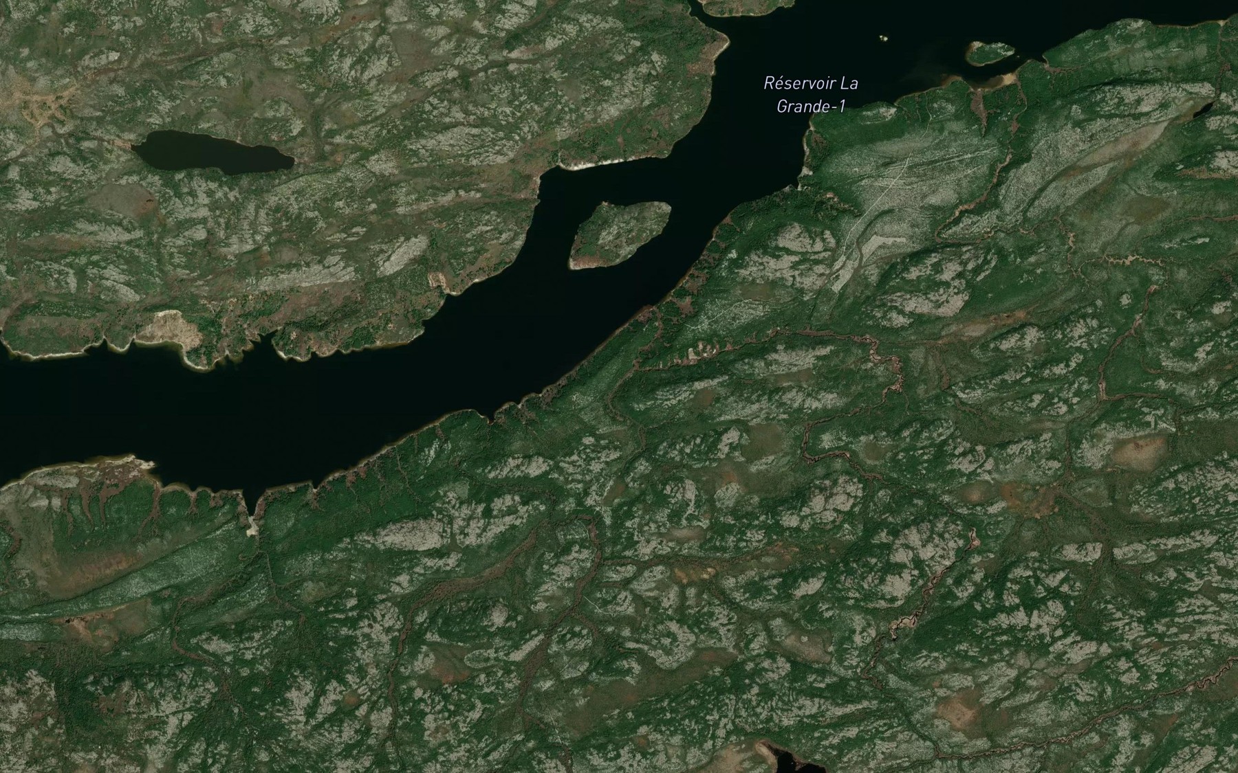 Satellite map of the Riviere Sakustin