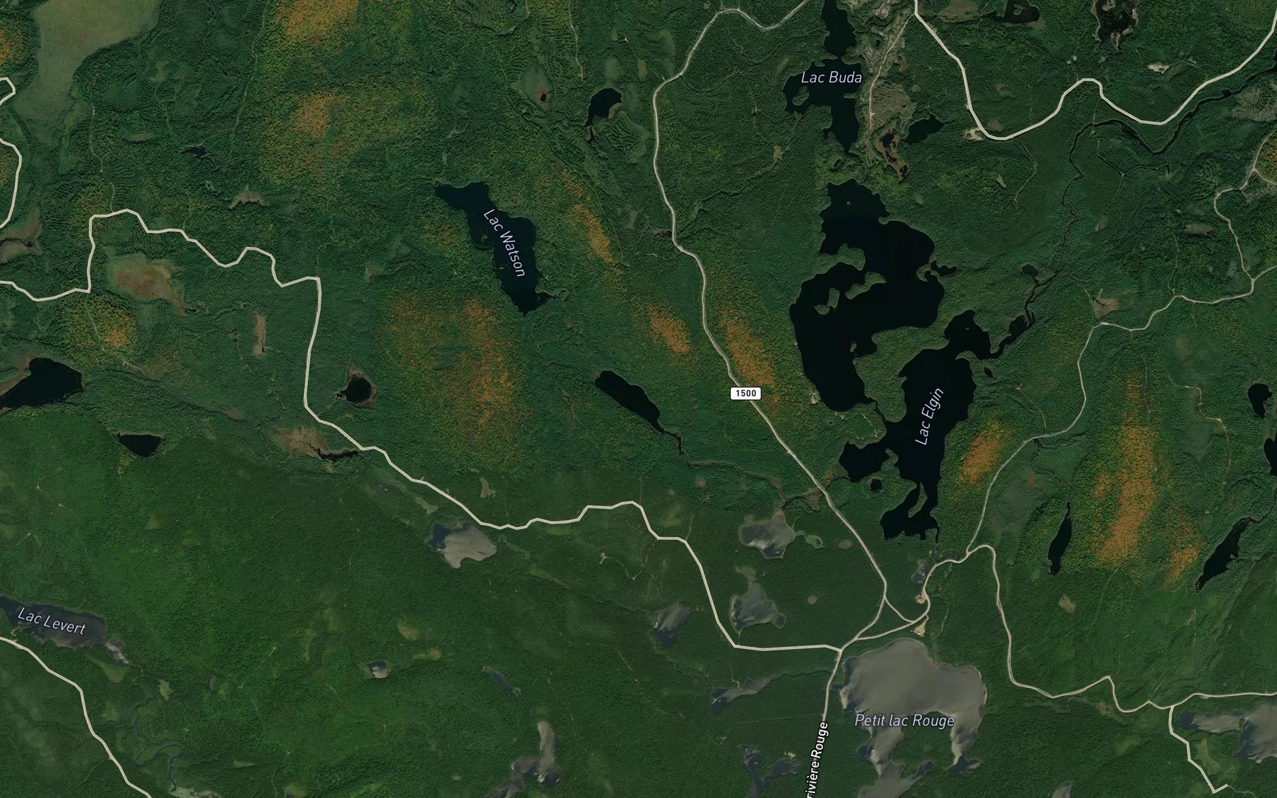 Satellite map of the Lac Joanne