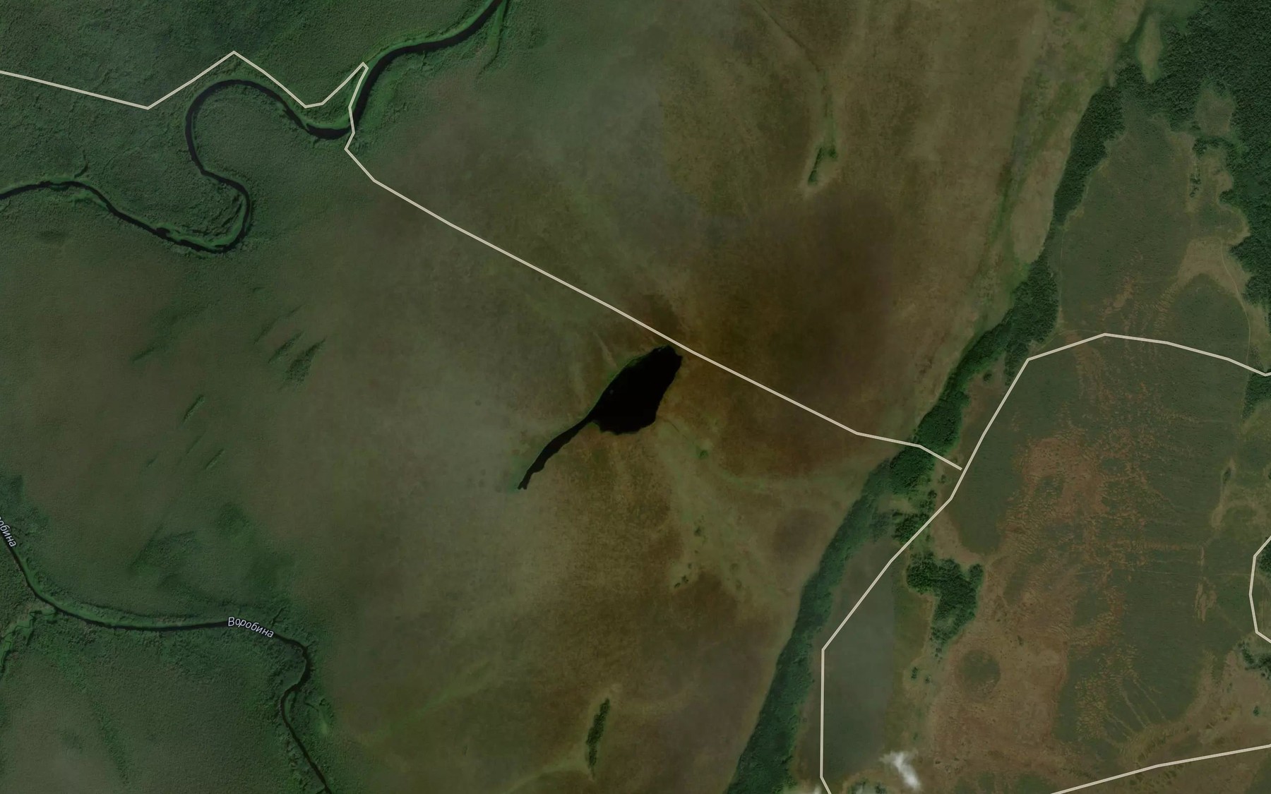 Satellite map of the Ozero Uray
