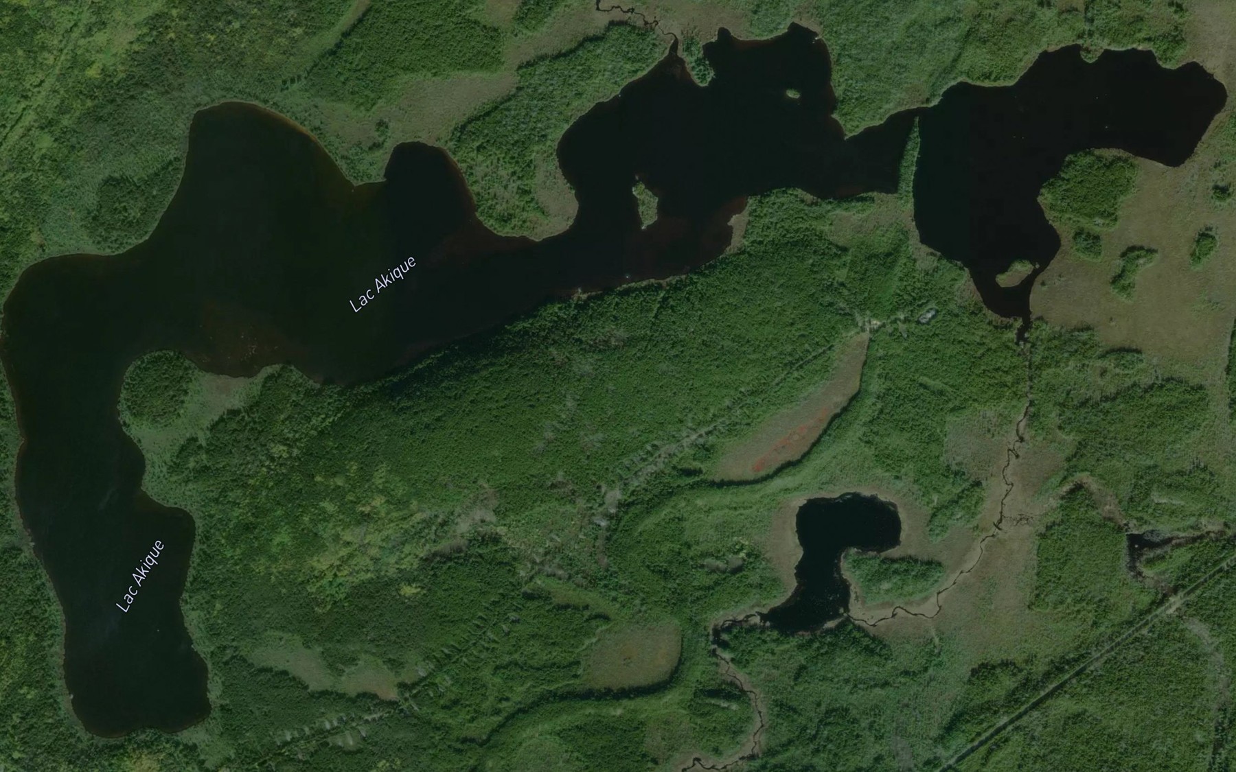 Satellite map of the Lac Akique