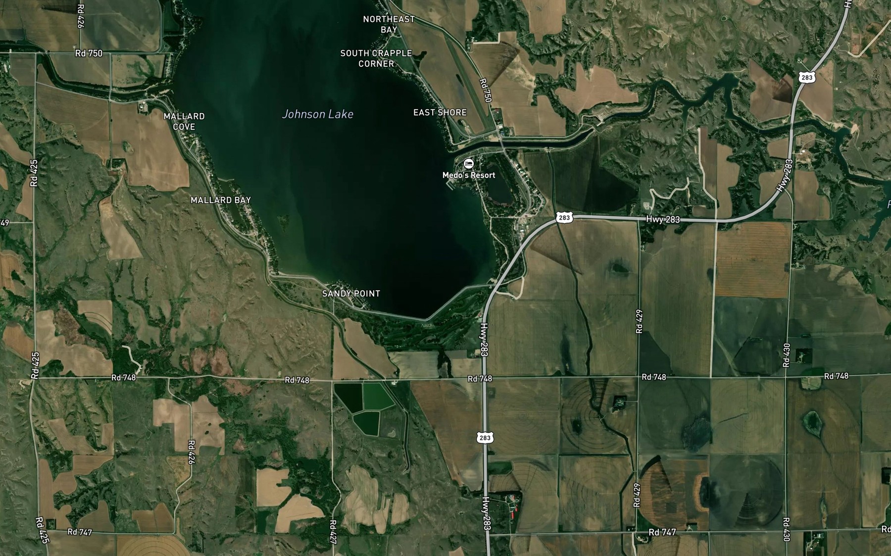Satellite map of the Spot 1