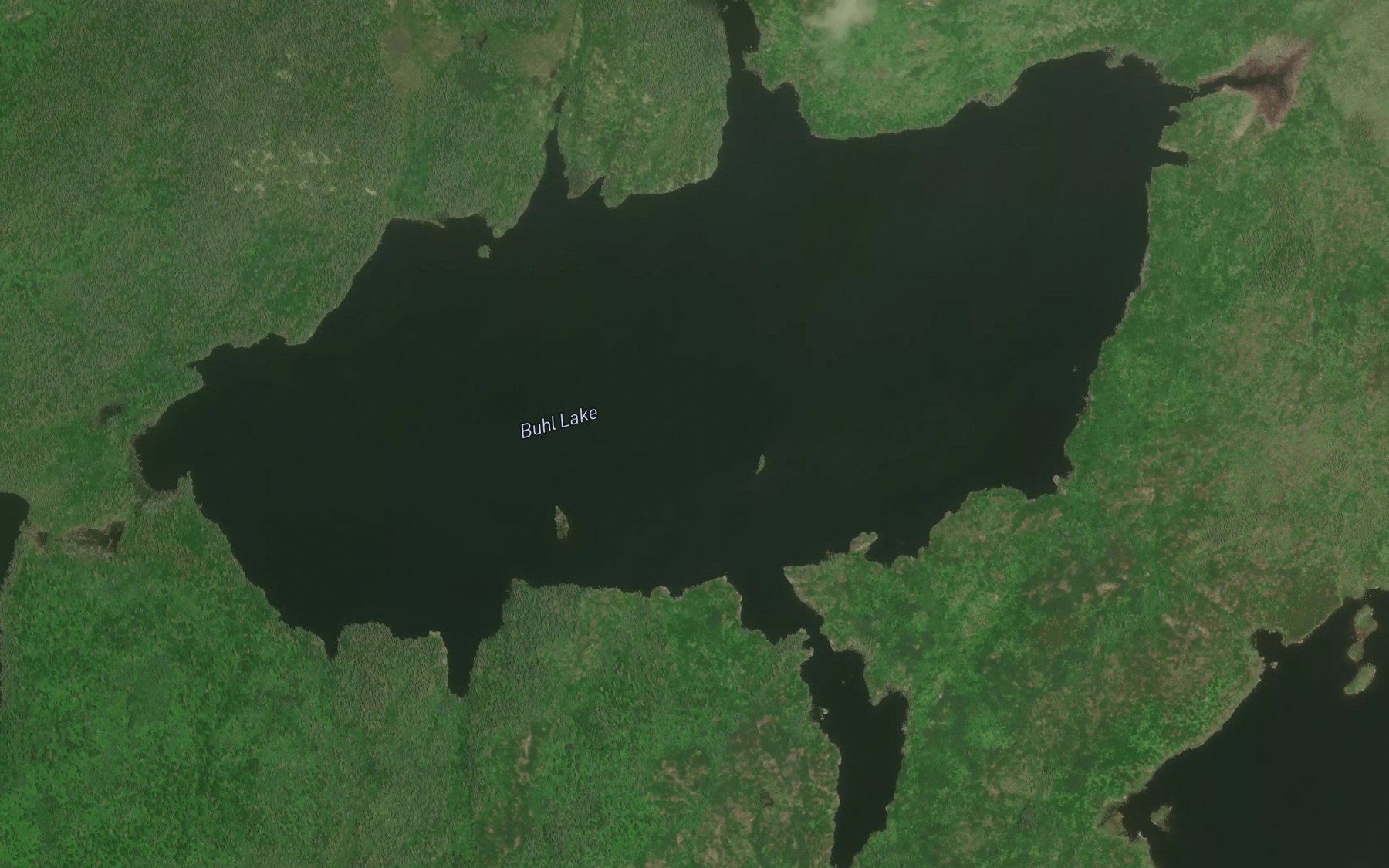Satellite map of the Buhl Lake