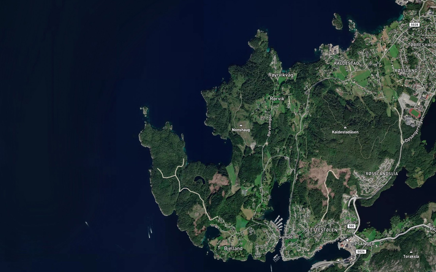 Satellite map of the Bortnavika