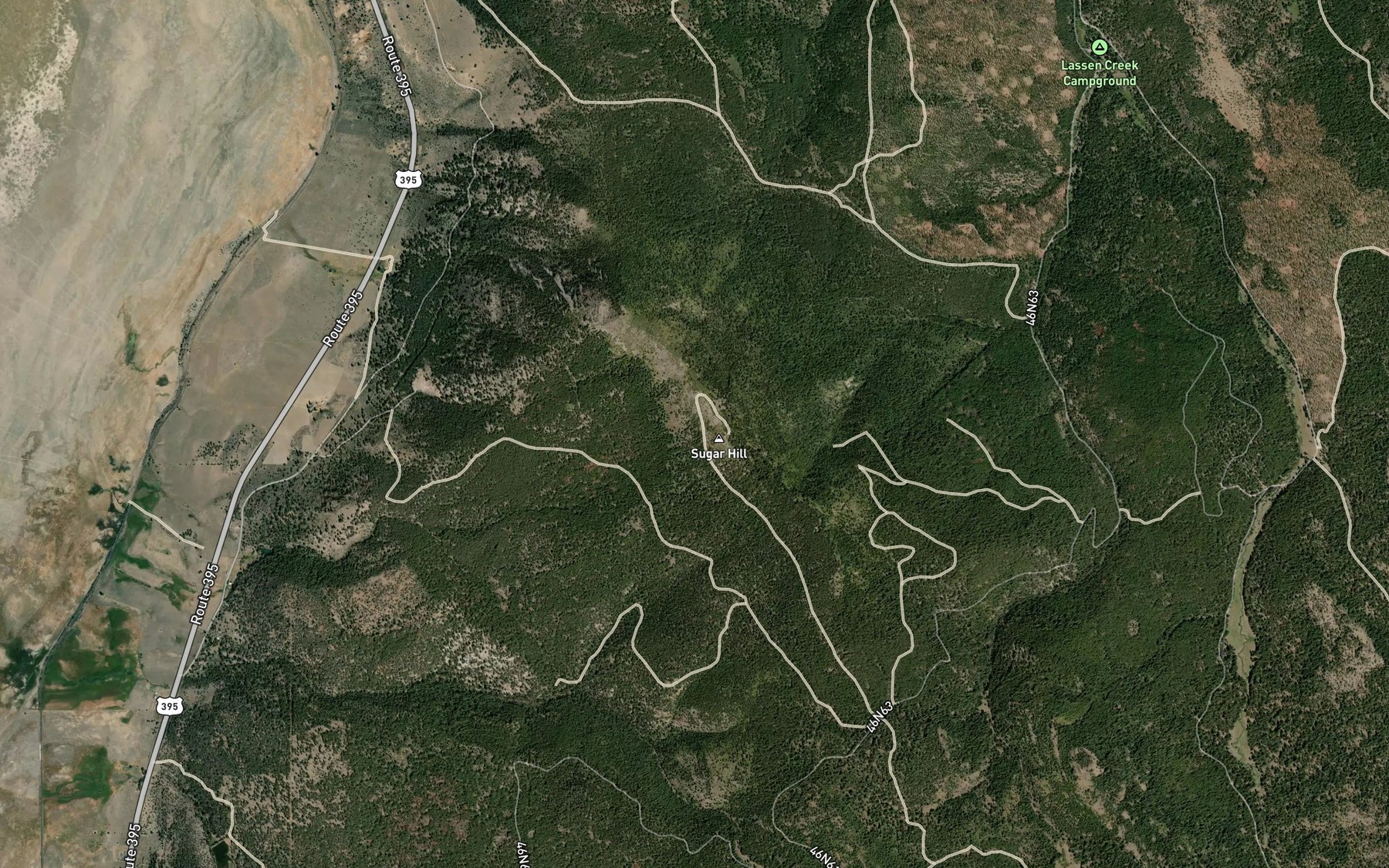 Satellite map of the Gaston Spring