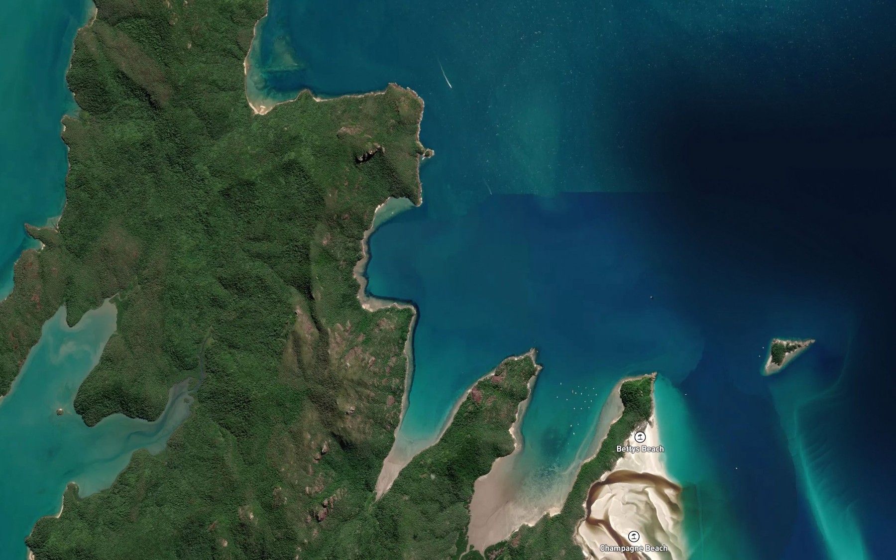 Satellite map of the Apostle Bay