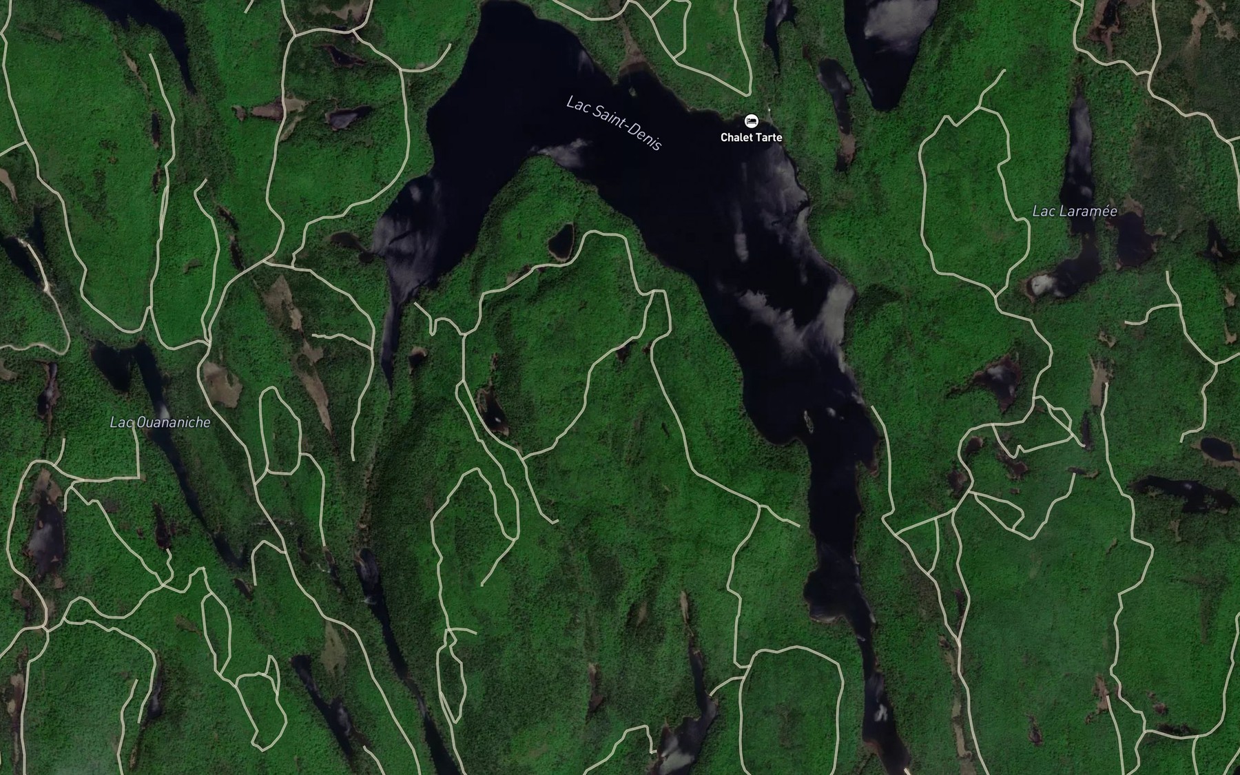 Satellite map of the Lac Saint-Denis