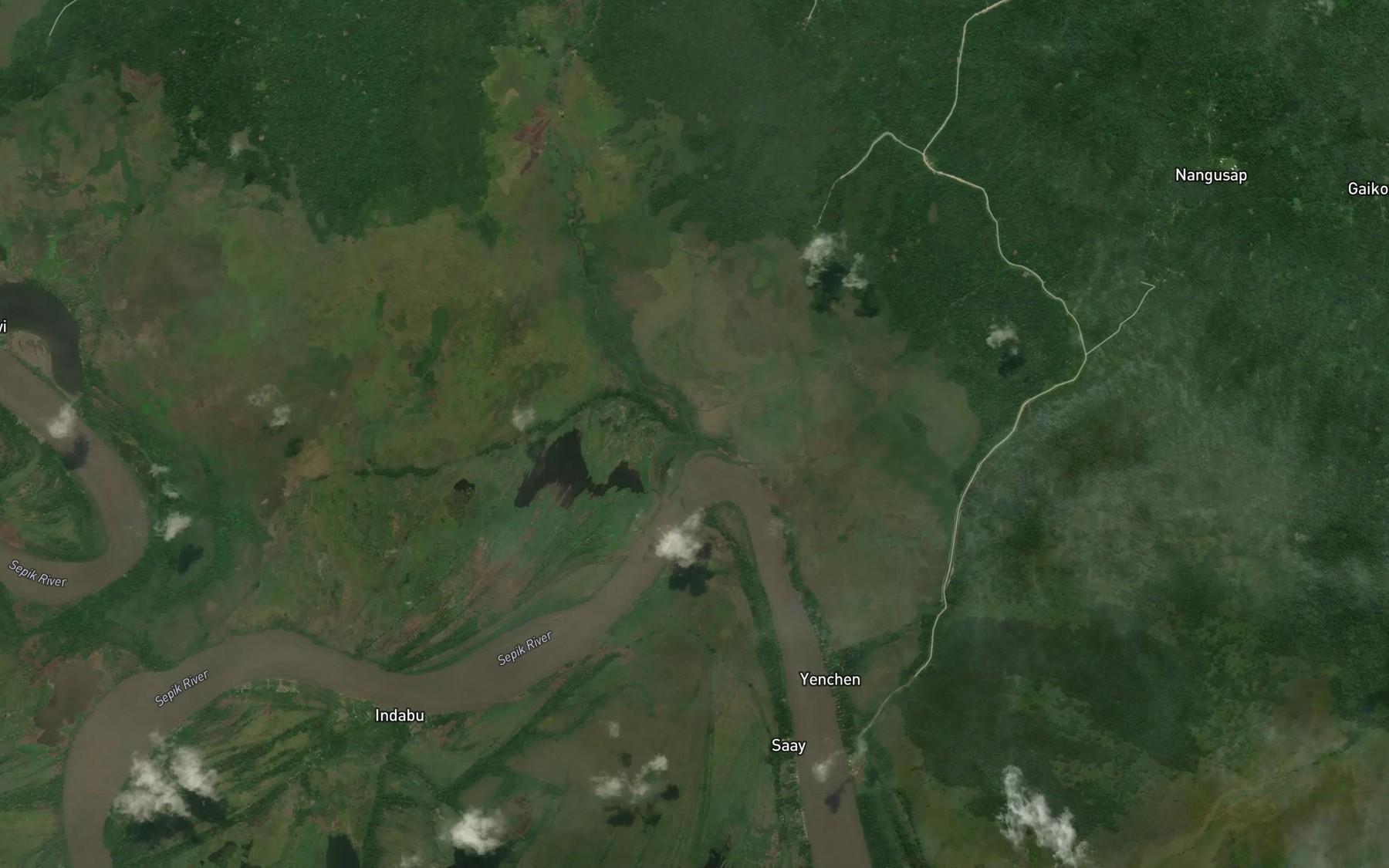 Satellite map of the Atilem River