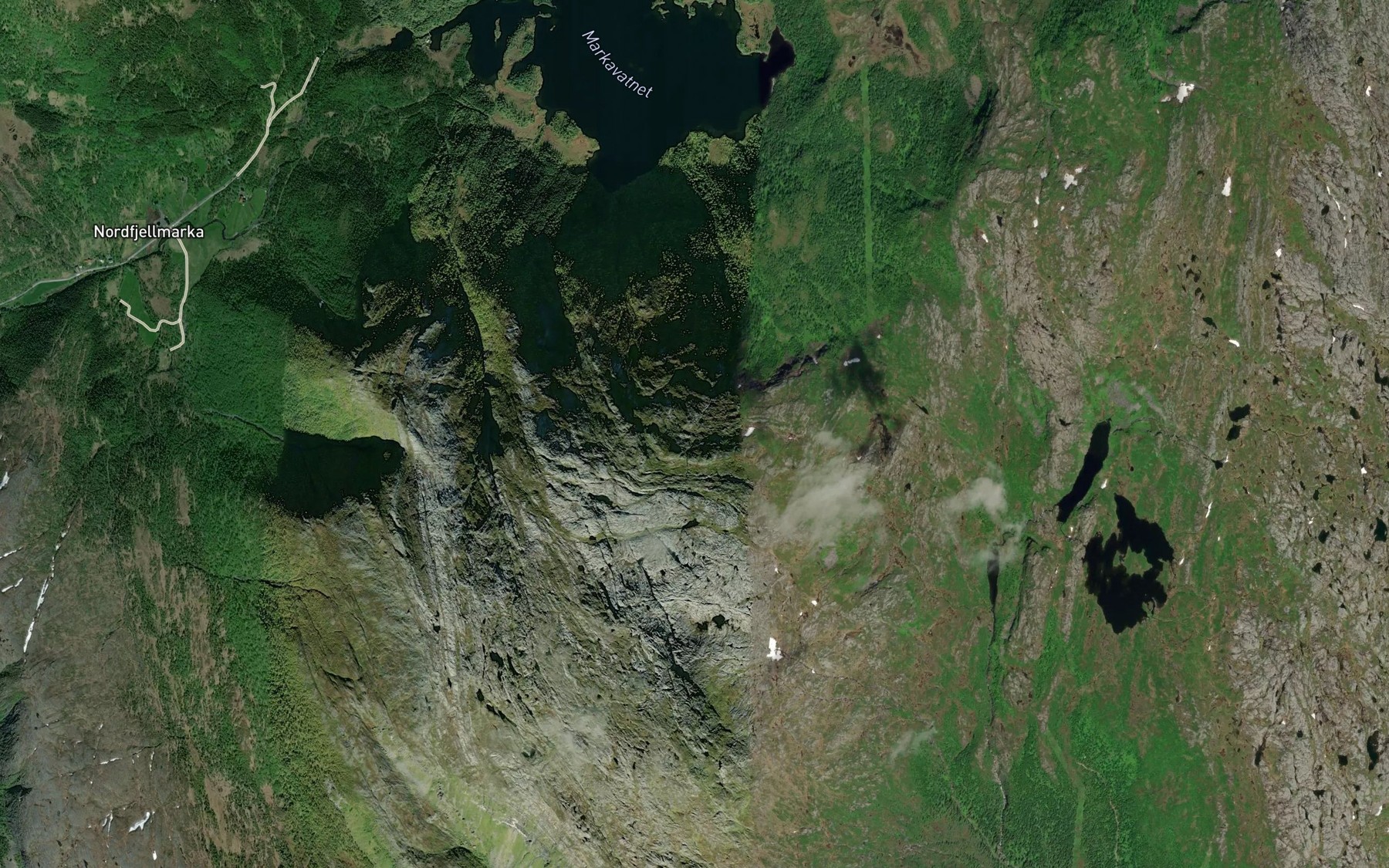 Satellite map of the Saeterbekken