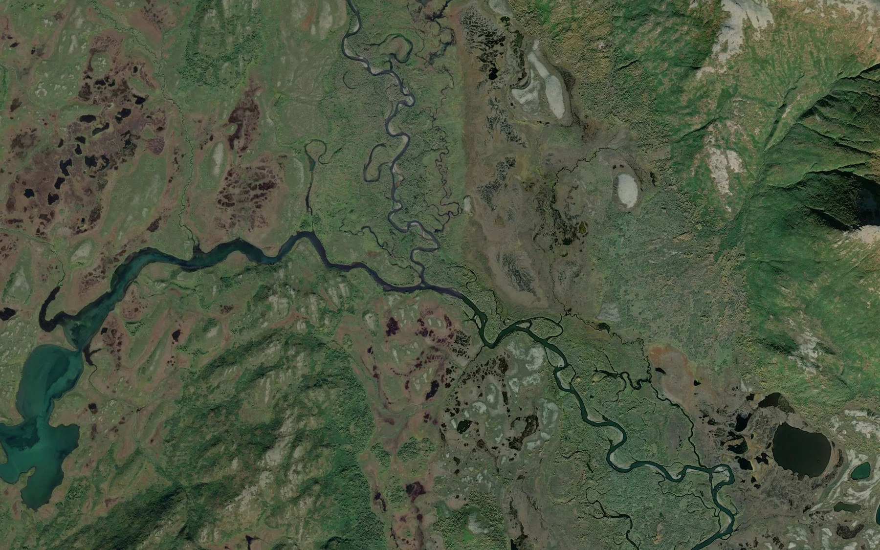 Satellite map of the Redleaf Creek